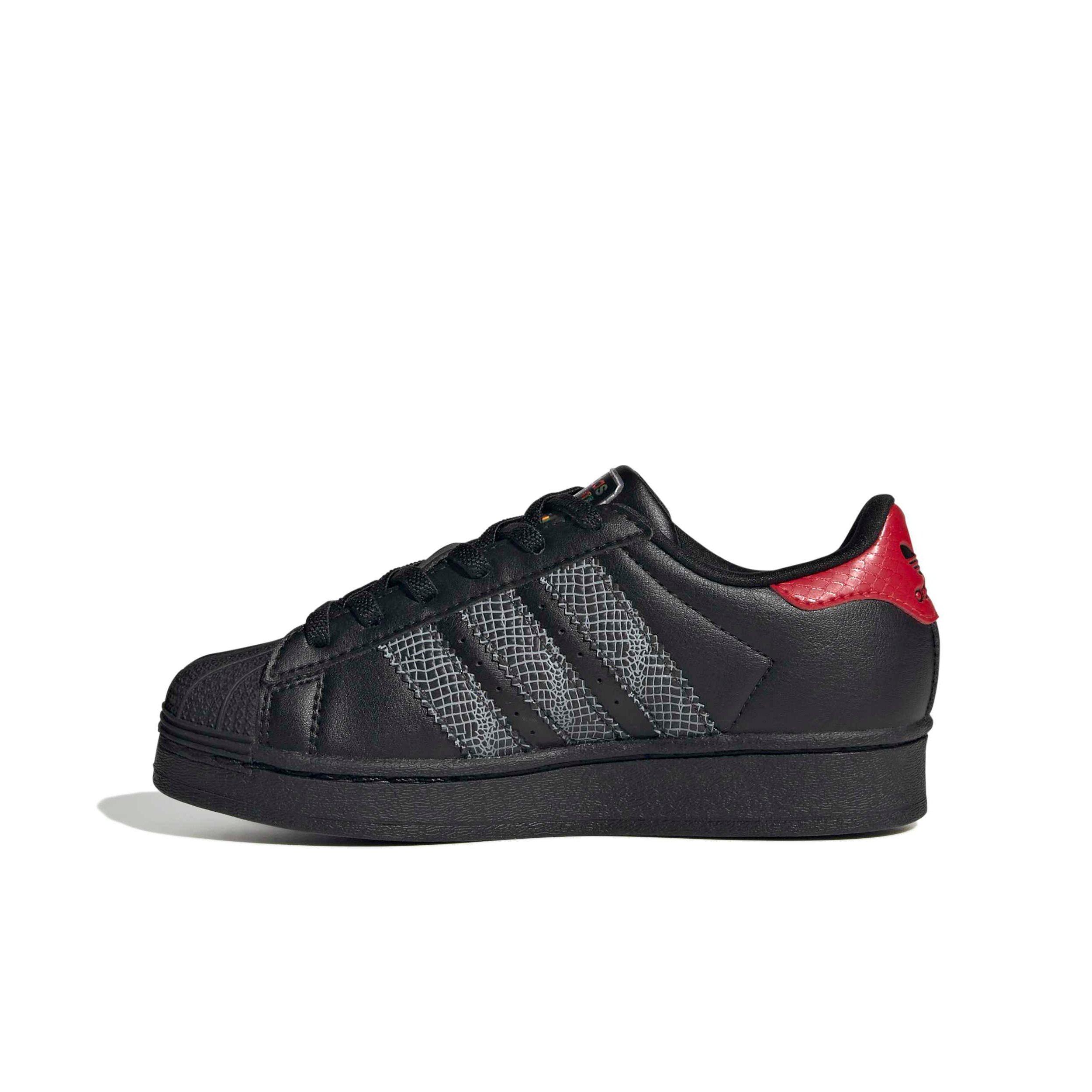 adidas Originals Superstar LL CC EL Preschool Boys' "Core Black/Core Black/Red" Shoe