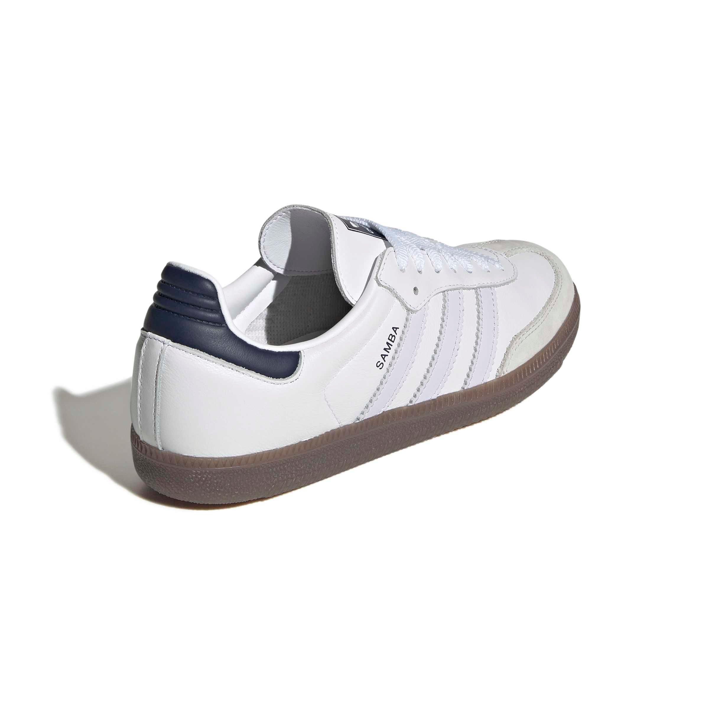 adidas Originals Samba OG "Ftwr White/Frozen Purple/Night Indigo" Women's Shoe - WHITE/PURPLE/INDIGO
