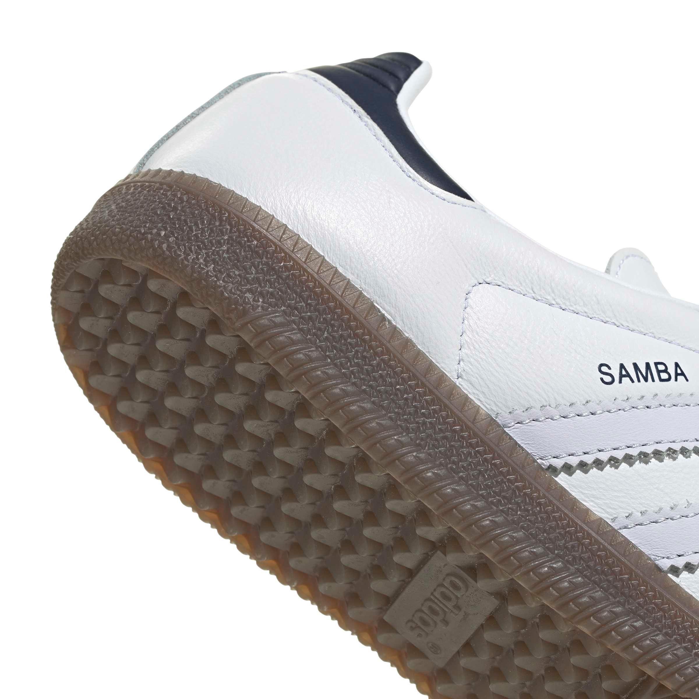 adidas Originals Samba OG "Ftwr White/Frozen Purple/Night Indigo" Women's Shoe - WHITE/PURPLE/INDIGO