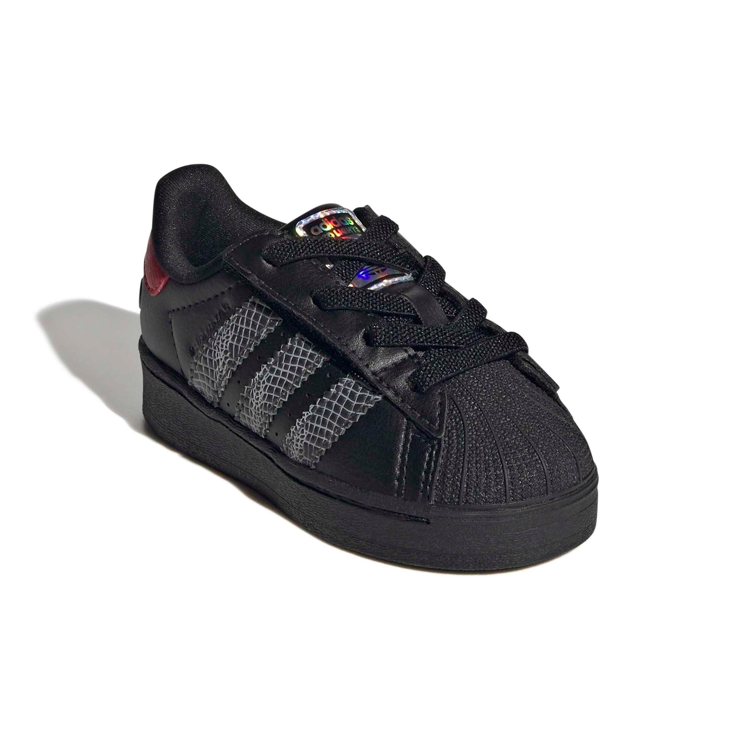 adidas Originals Superstar LL CC EL Infant Boys' "Core Black/Core Black/Red" Shoe