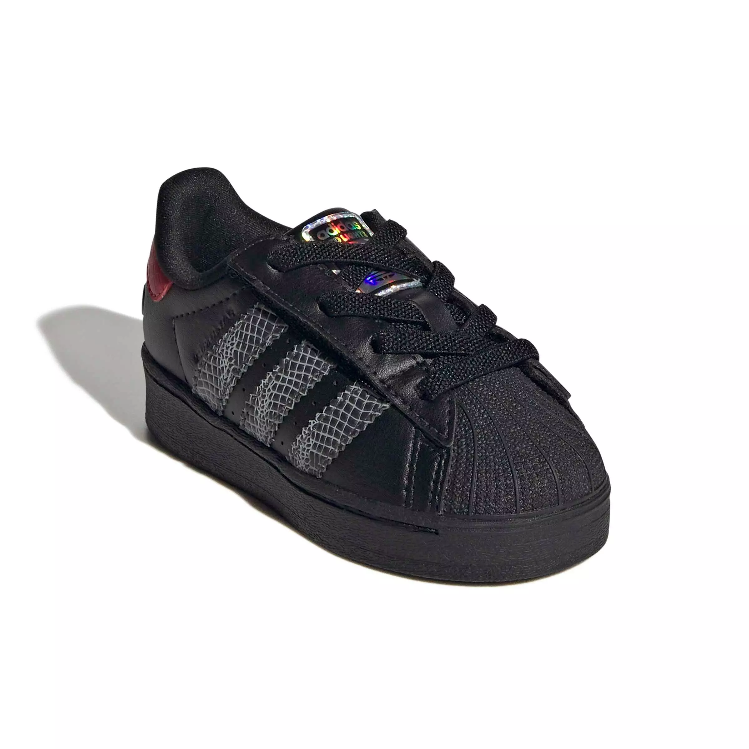 adidas Originals Superstar LL CC EL "Core Black/Core Black/Red" Infant Boys' Shoe - BLACK/BLACK/RED