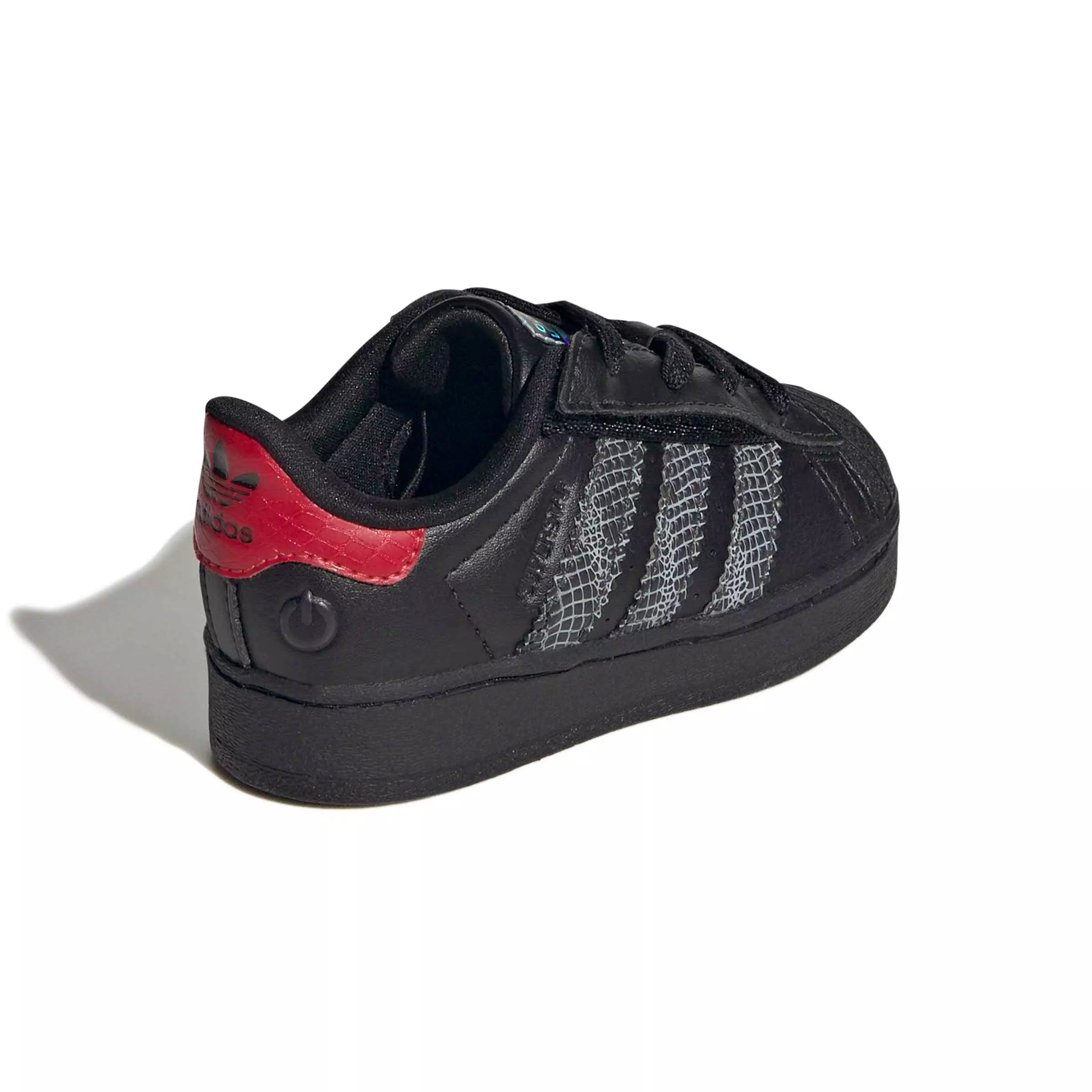 adidas Originals Superstar LL CC EL "Core Black/Core Black/Red" Infant Boys' Shoe - BLACK/BLACK/RED