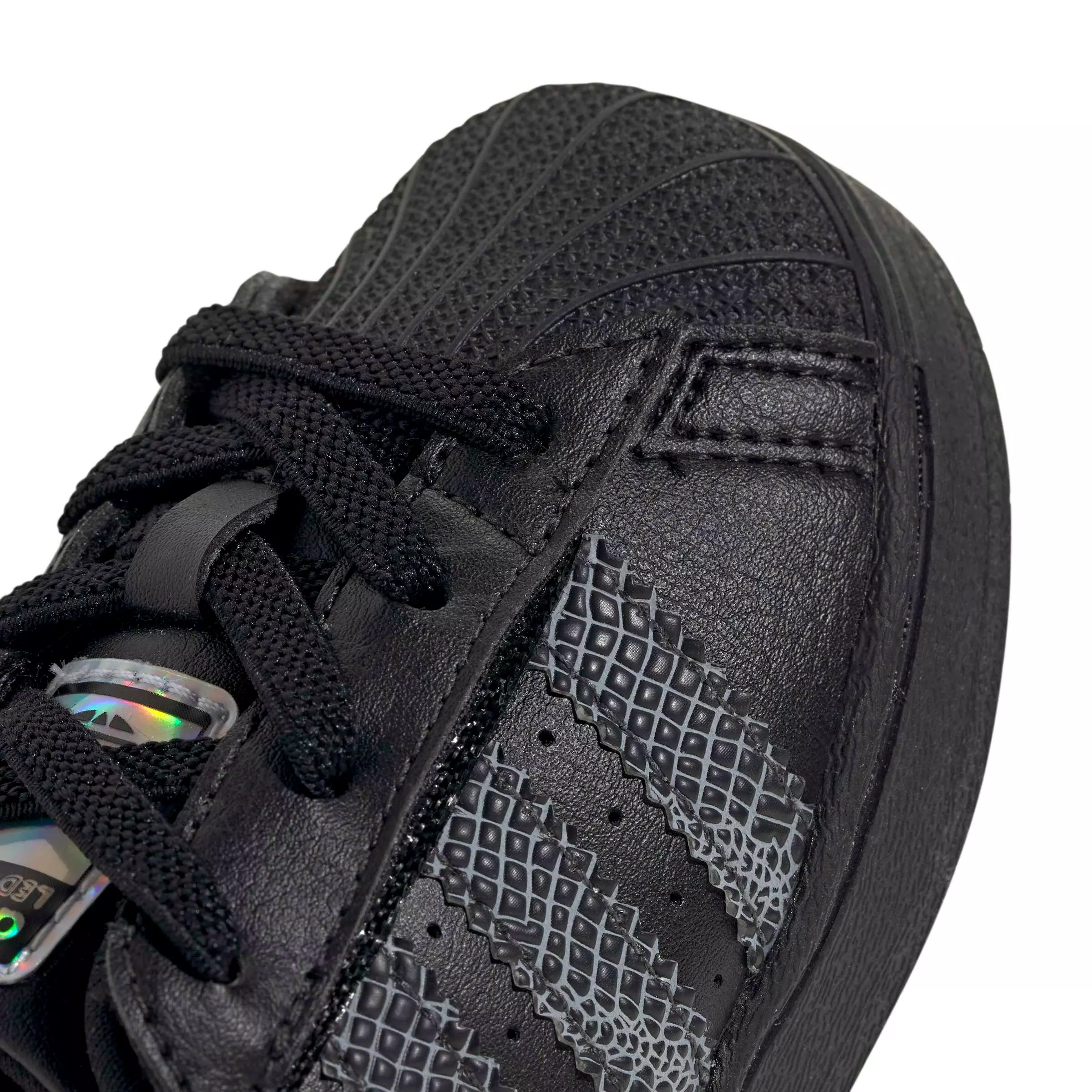 adidas Originals Superstar LL CC EL "Core Black/Core Black/Red" Infant Boys' Shoe - BLACK/BLACK/RED