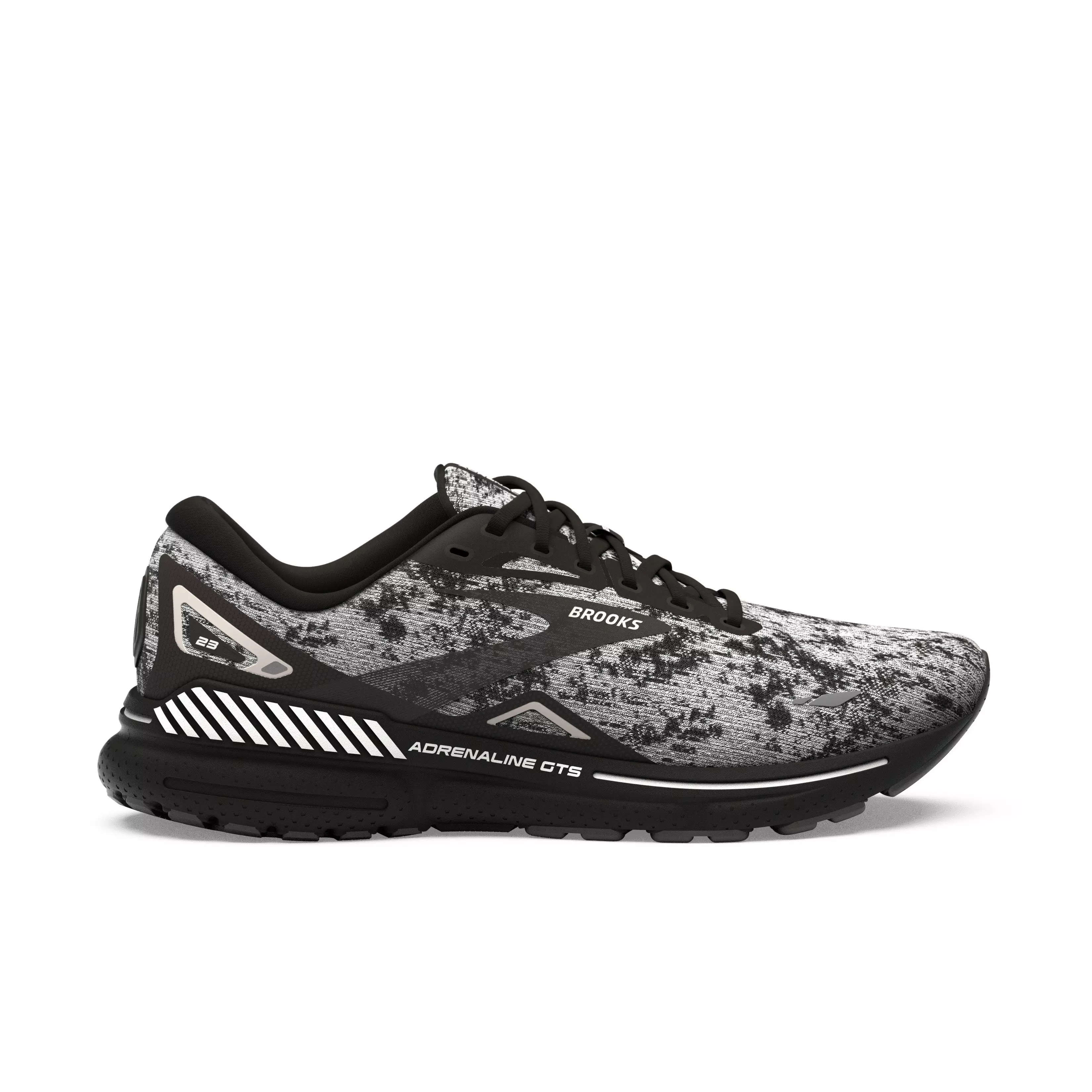 Brooks Adrenaline GTS 23 "White/Grey/Black" Men's Wide Running Shoe - WHITE/GREY/BLACK