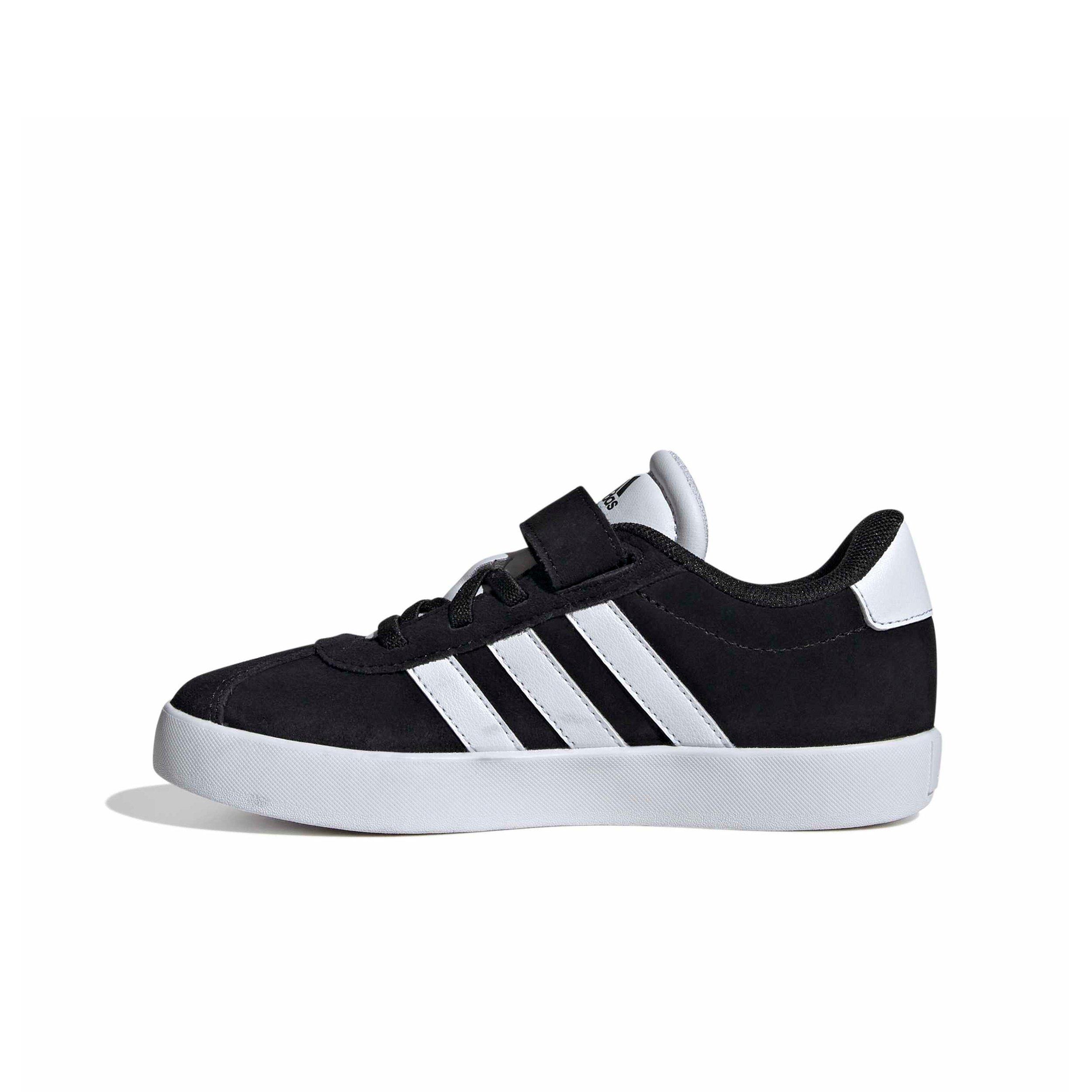 adidas VL Court 3.0 "Core Black/Cloud White/Core Black" Preschool Boys' Shoe - BLACK/WHITE/BLACK Thumbnail View 2