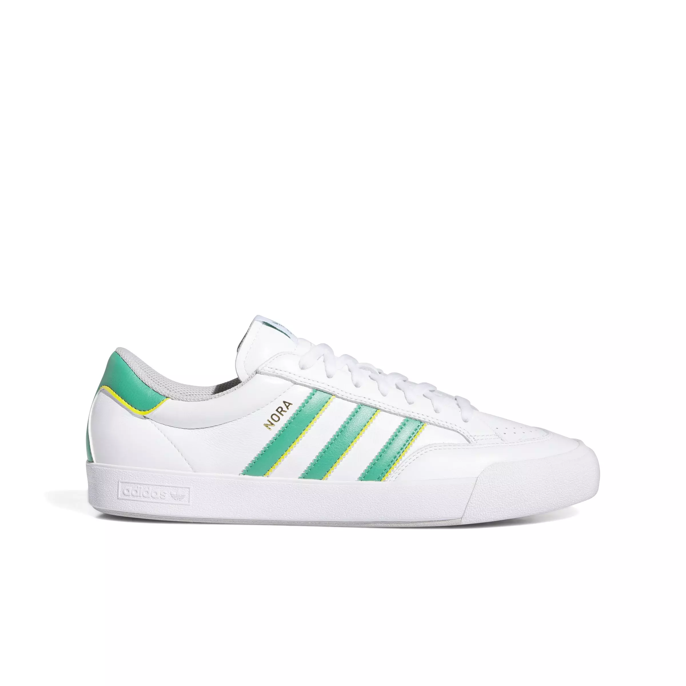 adidas Nora "Ftwr White/Court Green/Yellow" Unisex Skateboarding Shoe - WHITE/GREEN/YELLOW