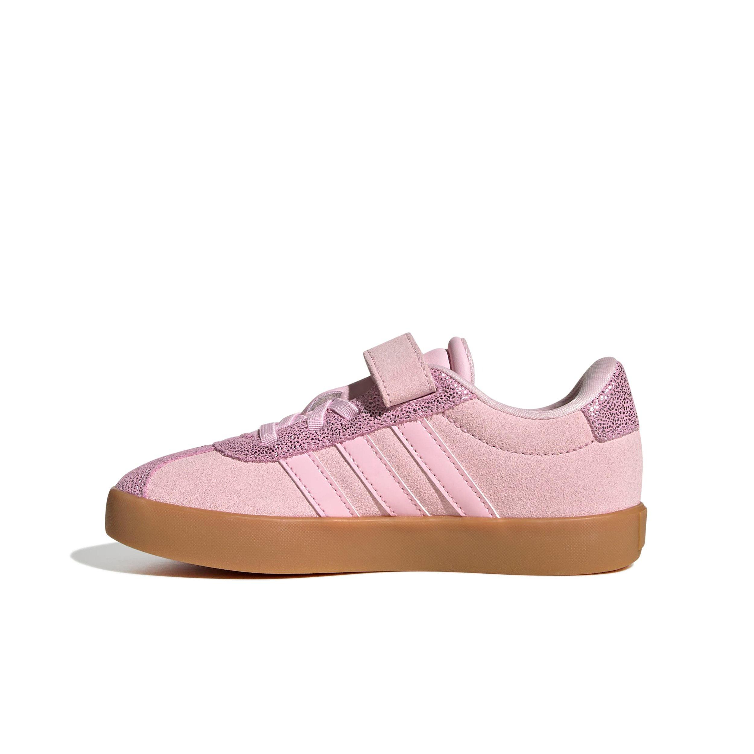 adidas VL Court 3.0 "Clear Pink/Gum 10" Preschool Girls' Shoe - PINK/PINK/GUM Thumbnail View 2