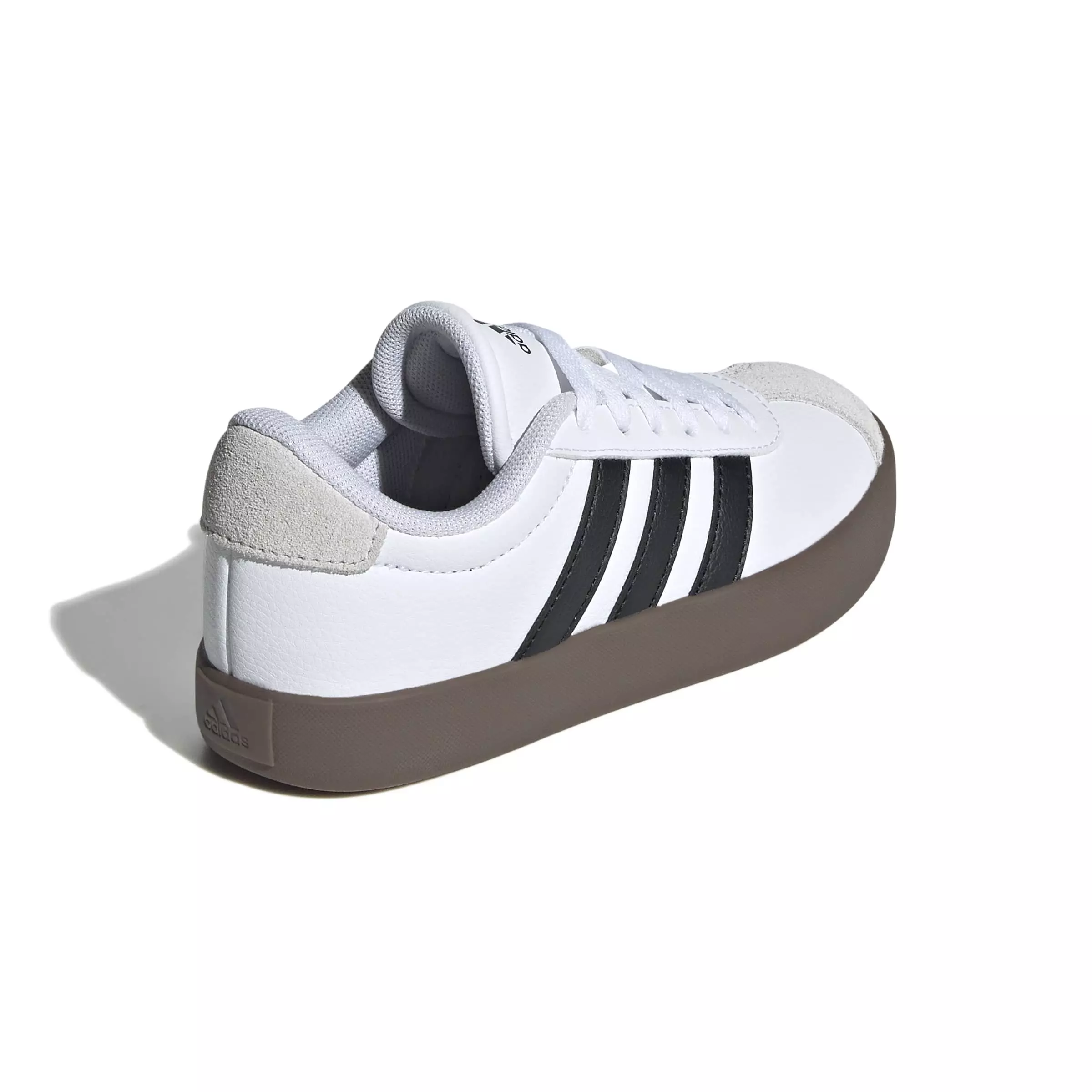 adidas VL Court 3.0 "Ftwr White/Core Black/Grey One" Grade School Boys' Shoe - WHITE/BLACK/GREY