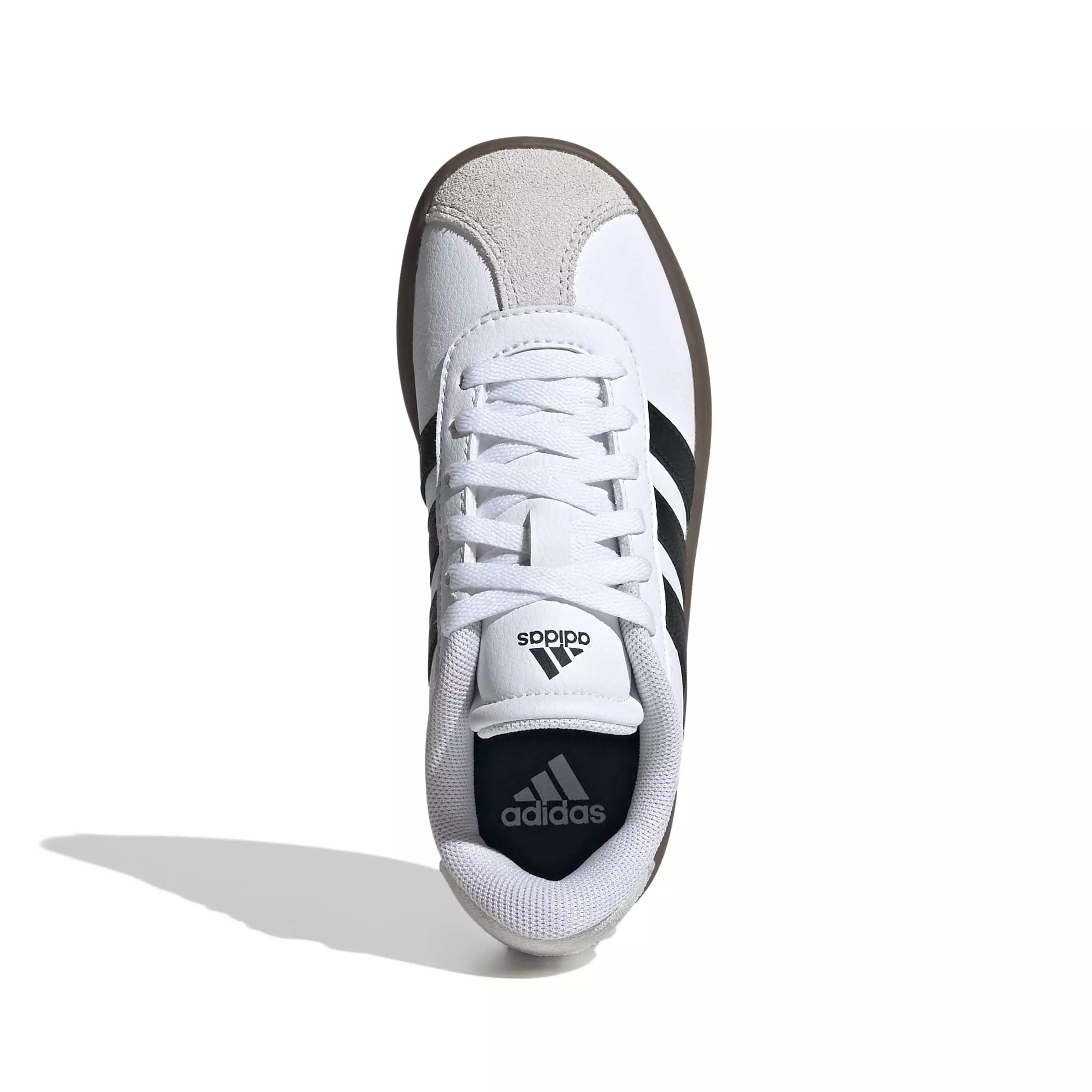 adidas VL Court 3.0 "Ftwr White/Core Black/Grey One" Grade School Boys' Shoe - WHITE/BLACK/GREY
