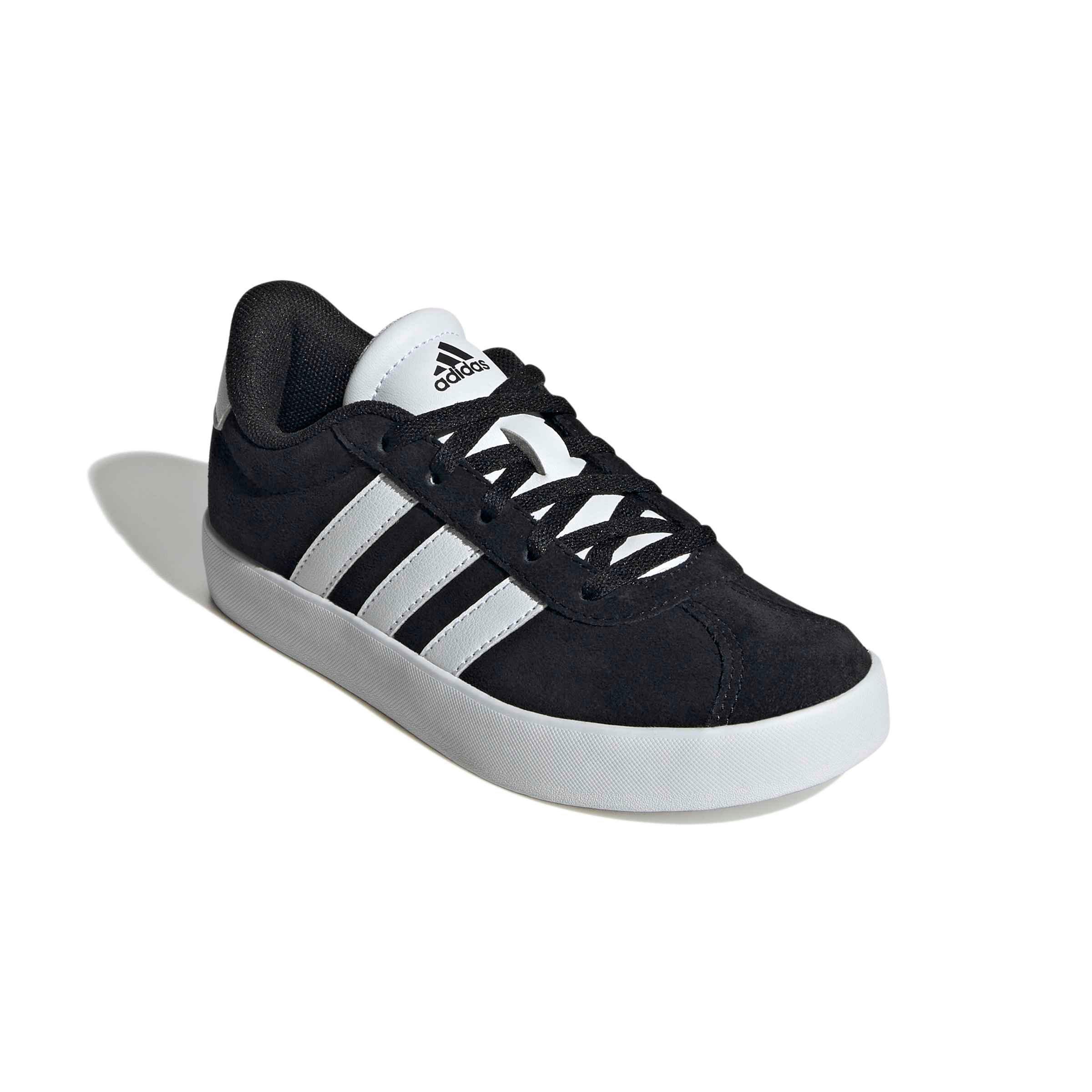 adidas VL Court 3.0 "Core Black/Ftwr White/Core Black" Preschool Boys' Shoe - BLACK/WHITE/BLACK Thumbnail View 3