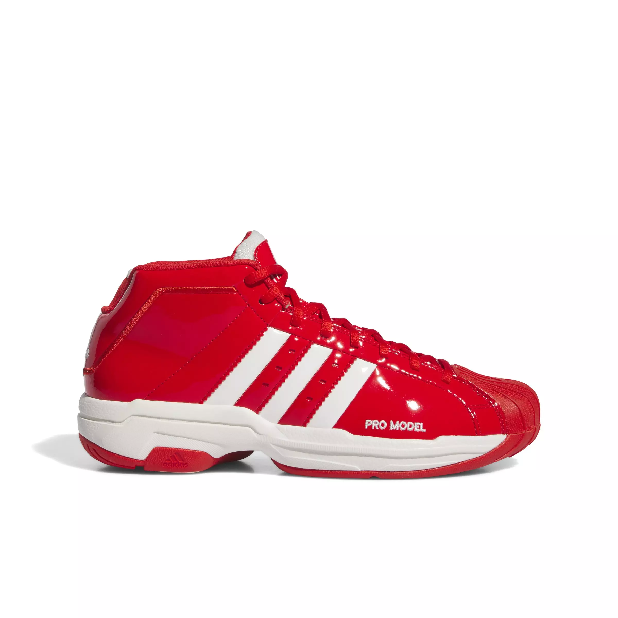 adidas Pro Model 2G Mid-Top "Red/Cloud White/Red" Unisex Basketball Shoe - RED/WHITE/RED