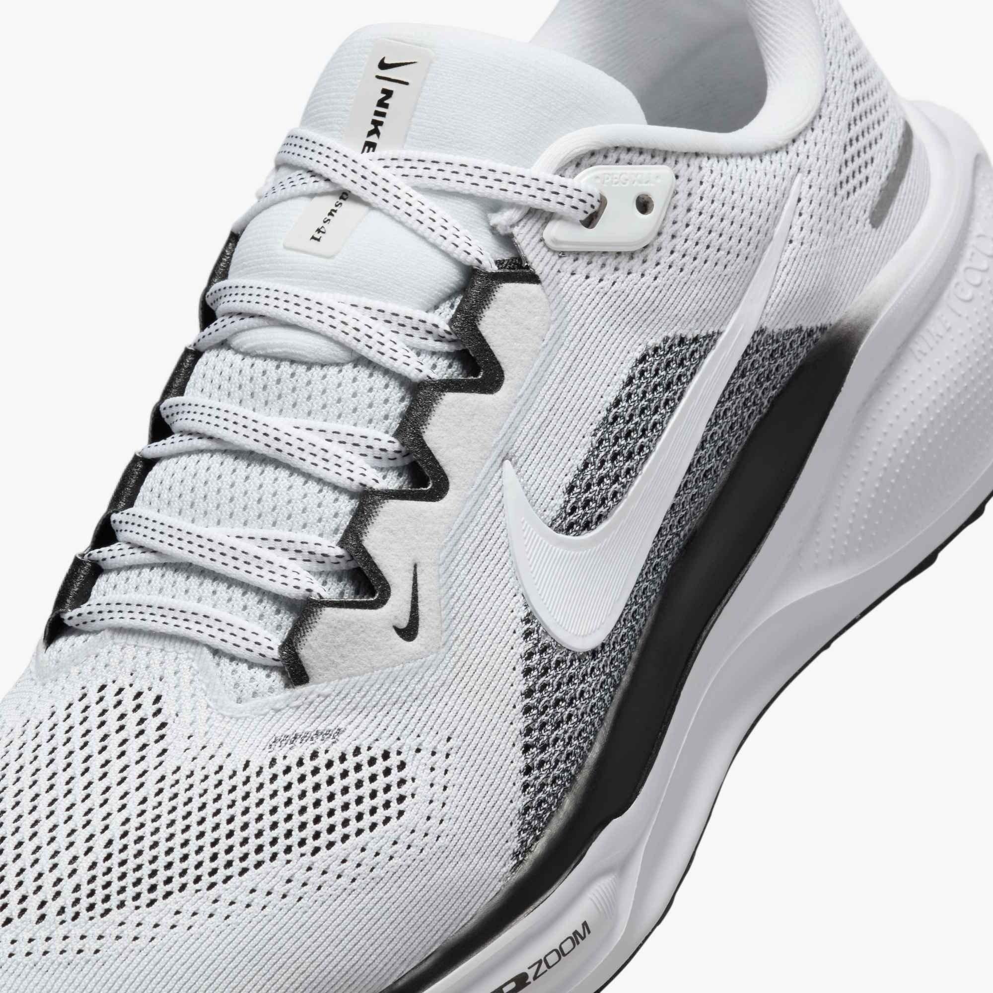 Nike Pegasus 41 "White/White/Black" Women's Running Shoe - WHITE/WHITE/BLACK Thumbnail View 6