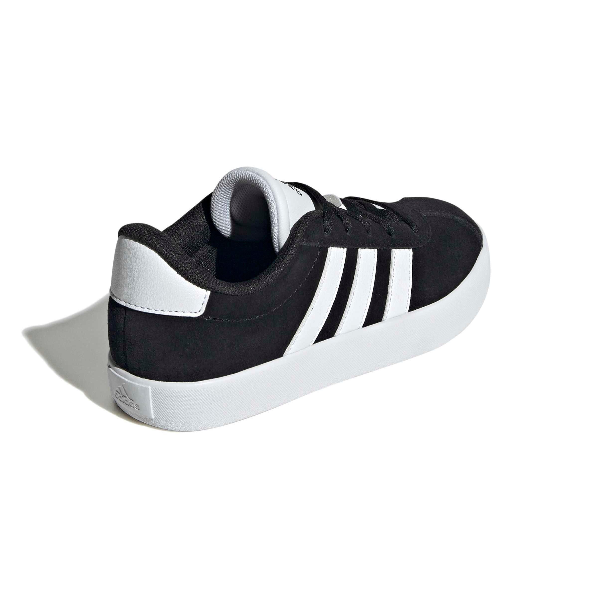 adidas VL Court 3.0 "Core Black/Ftwr White/Core Black" Grade School Boys' Shoe - BLACK/WHITE/BLACK Thumbnail View 4