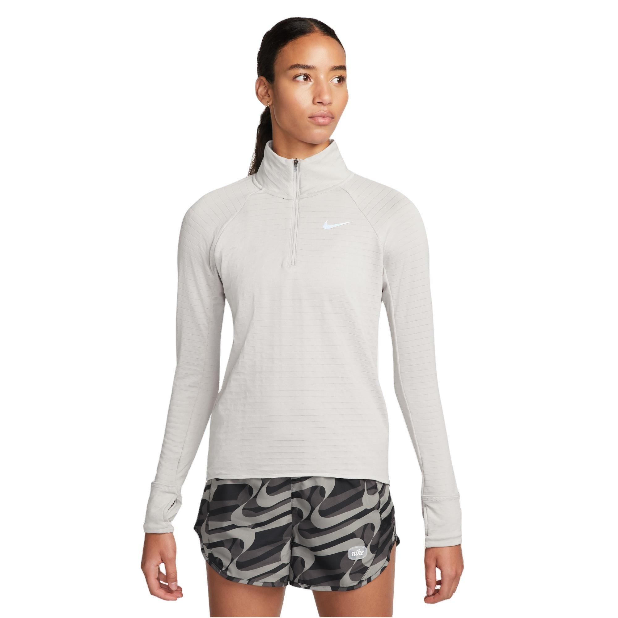 Nike Women's Therma-FIT Element Half-Zip Tee - GREY Thumbnail View 1