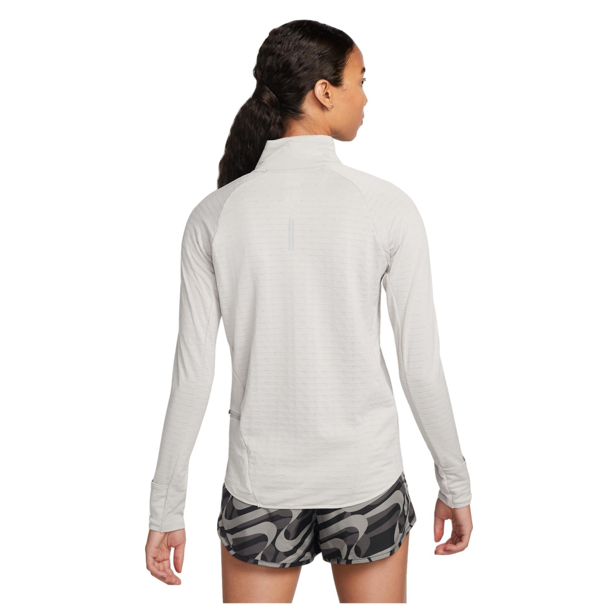Nike Women's Therma-FIT Element Half-Zip Tee - GREY Thumbnail View 2