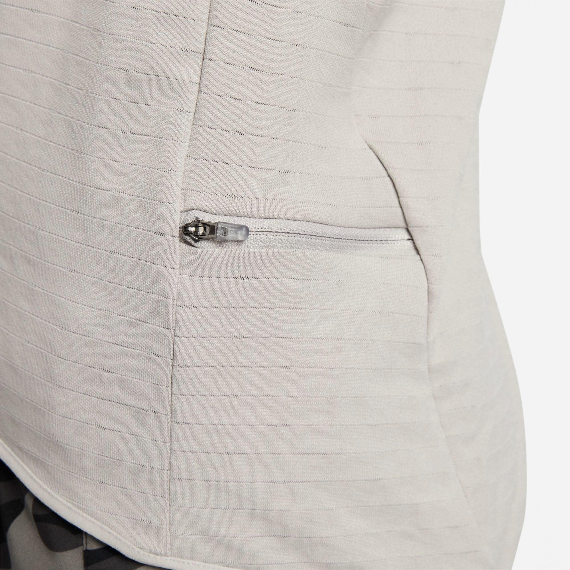 Nike Women's Therma-FIT Element Half-Zip Tee - GREY Thumbnail View 5