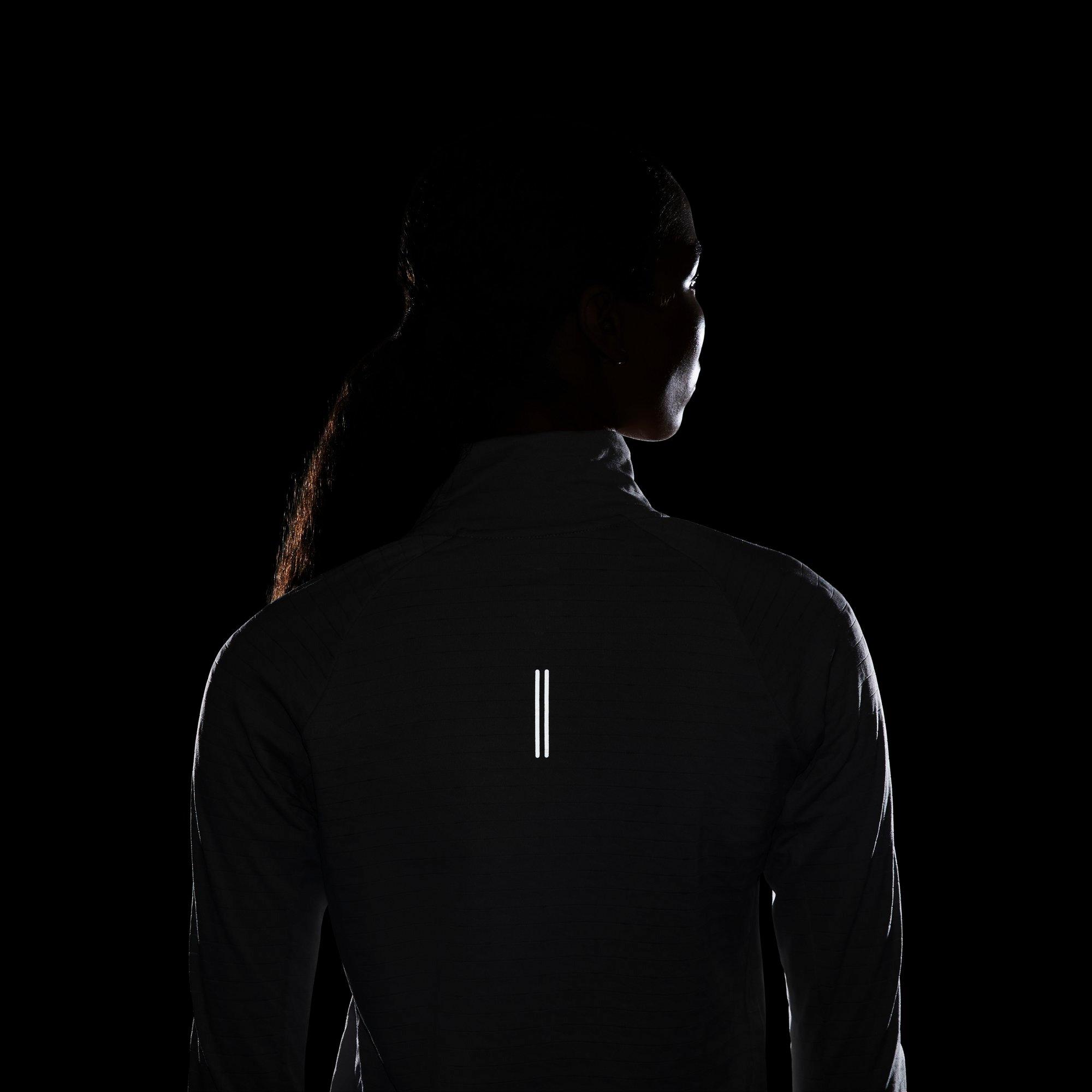 Nike Women's Therma-FIT Element Half-Zip Tee - GREY Thumbnail View 7