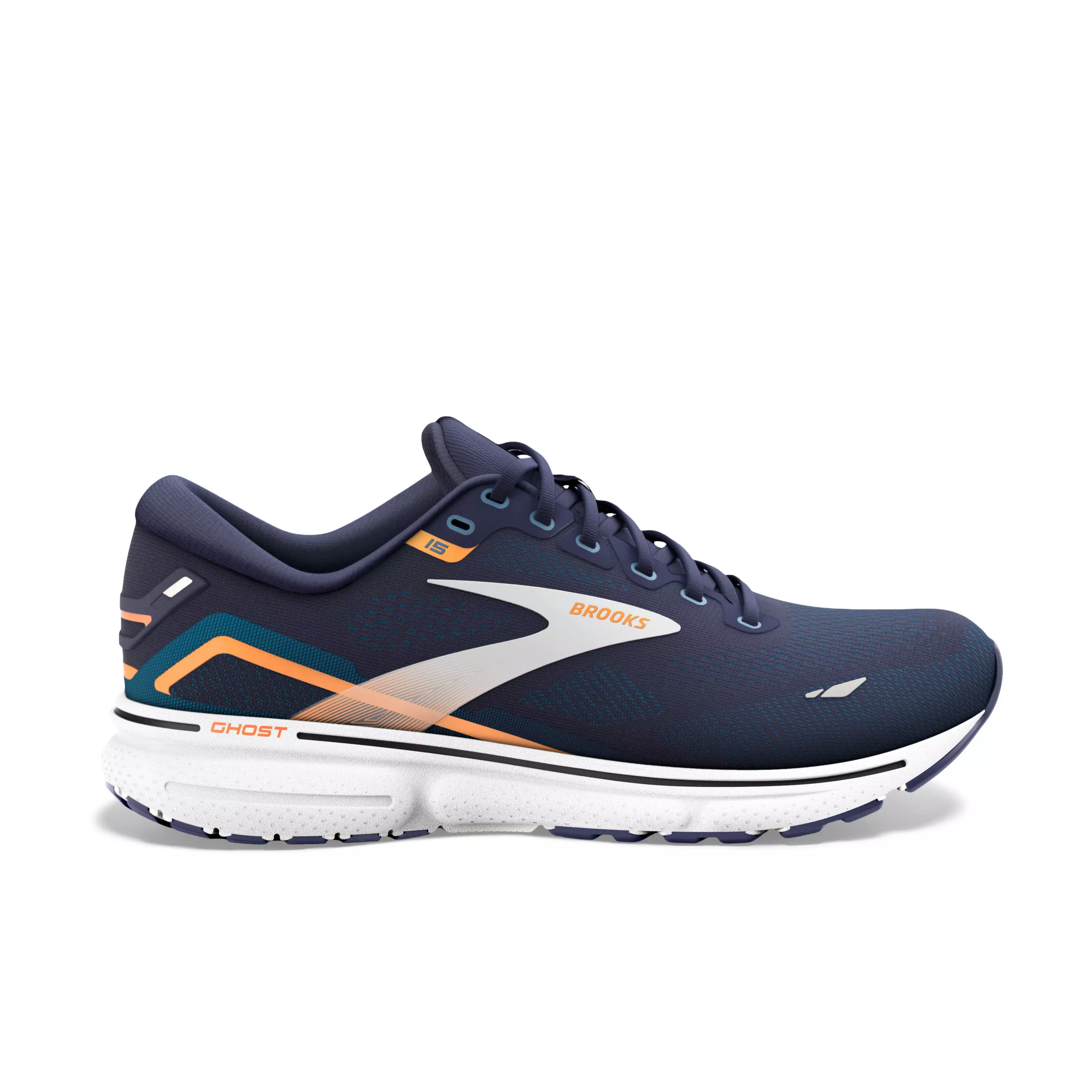 Brooks Ghost 15 "Blue/Orange" Men's Running Shoe - BLUE/ORANGE