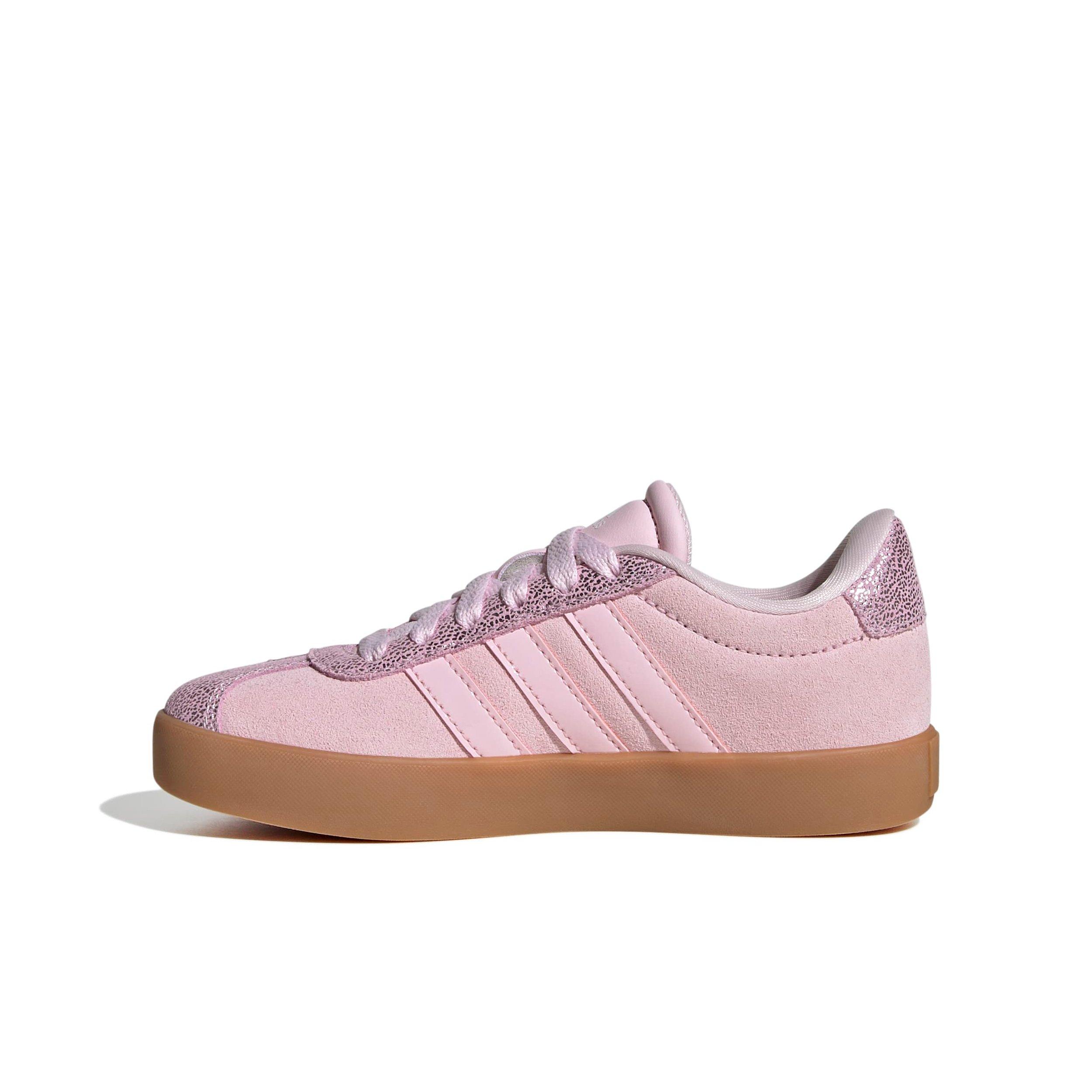 adidas VL Court 3.0 "Clear Pink/Clear Pink/Gum 10" Preschool Girls' Shoe - PINK/PINK/GUM Thumbnail View 2