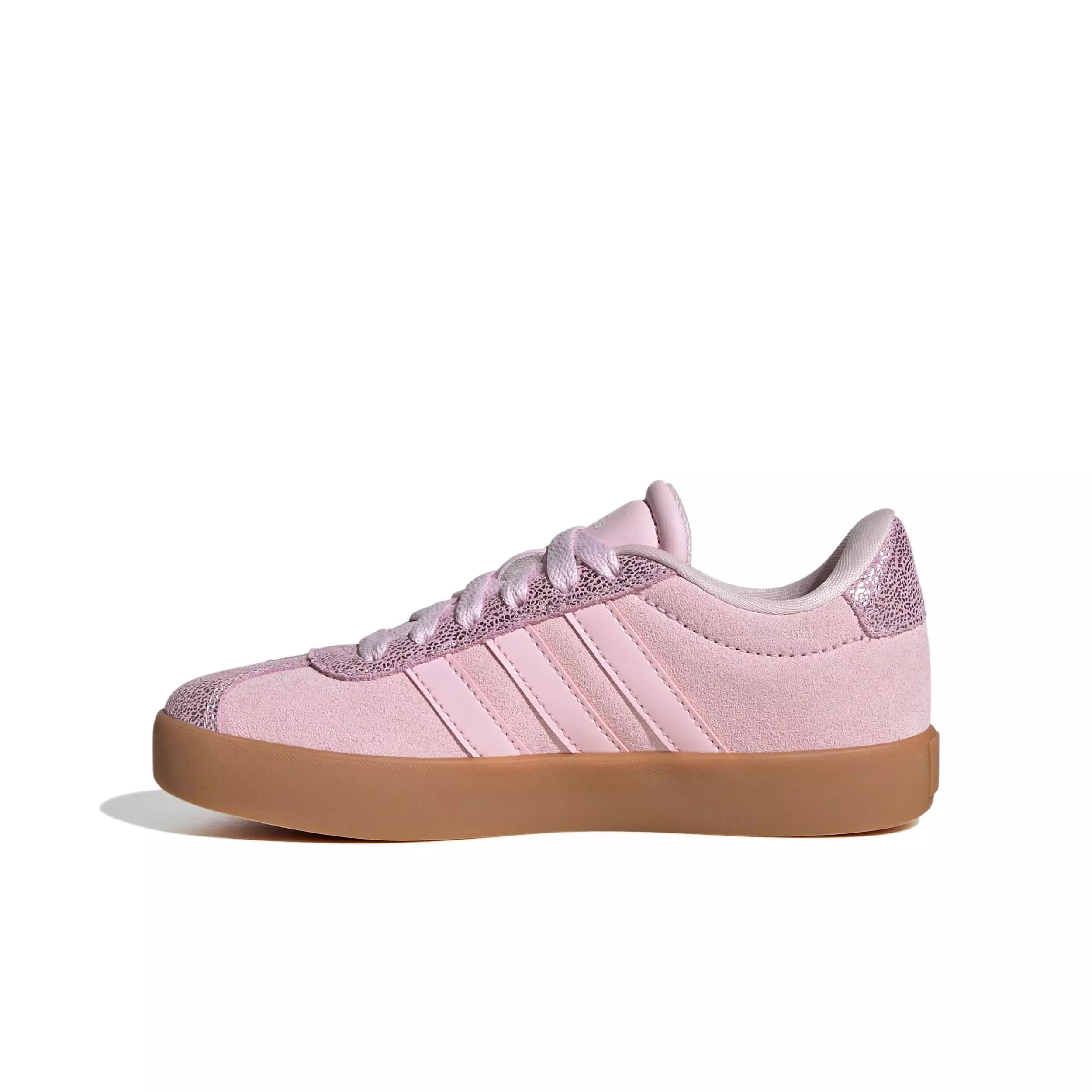 adidas VL Court 3.0 "Clear Pink/Clear Pink/Gum 10" Preschool Girls' Shoe - PINK/PINK/GUM