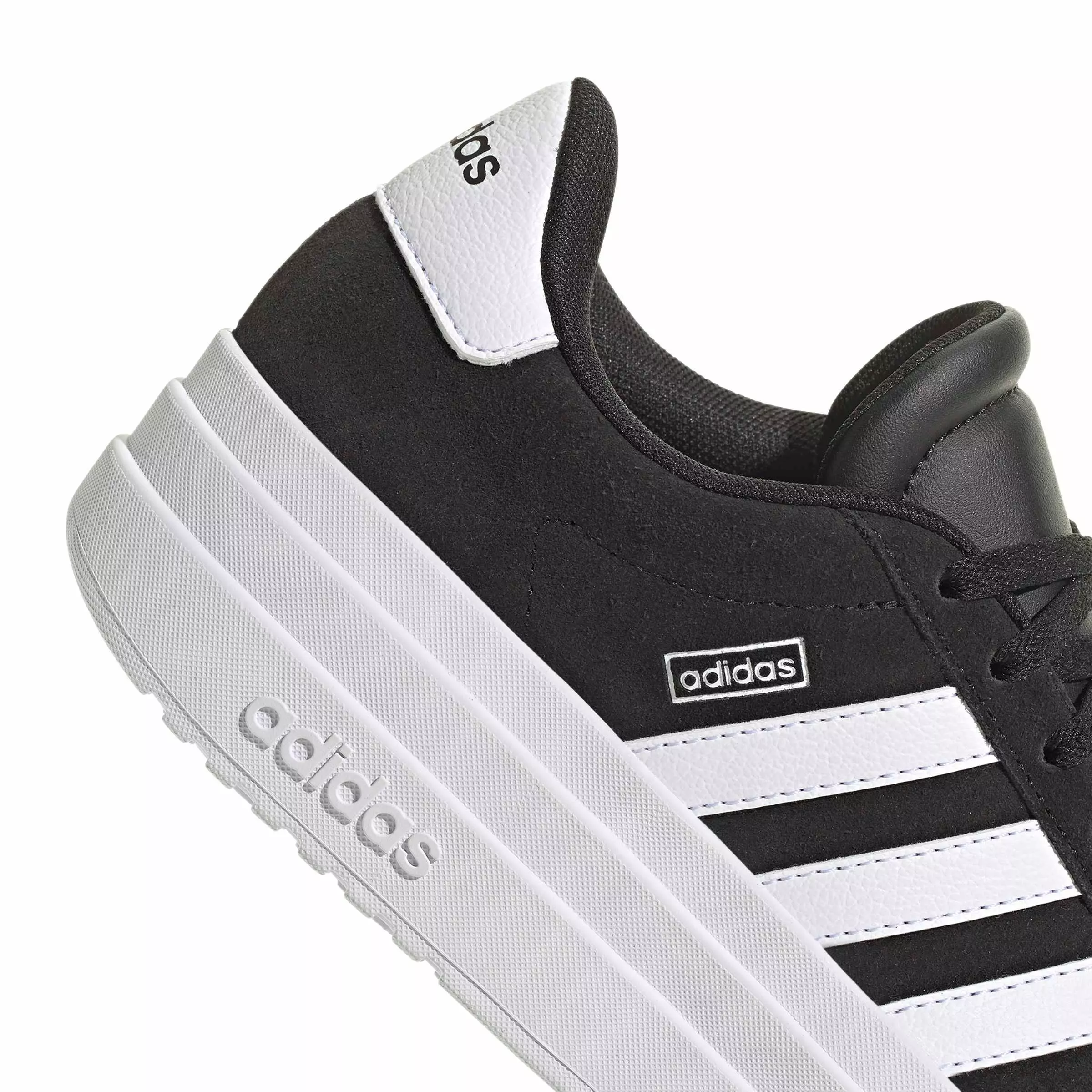 adidas VL Court Bold "Core Black/Ftwr White/Ftwr White" Grade School Boys' Shoe - BLACK/WHITE/WHITE