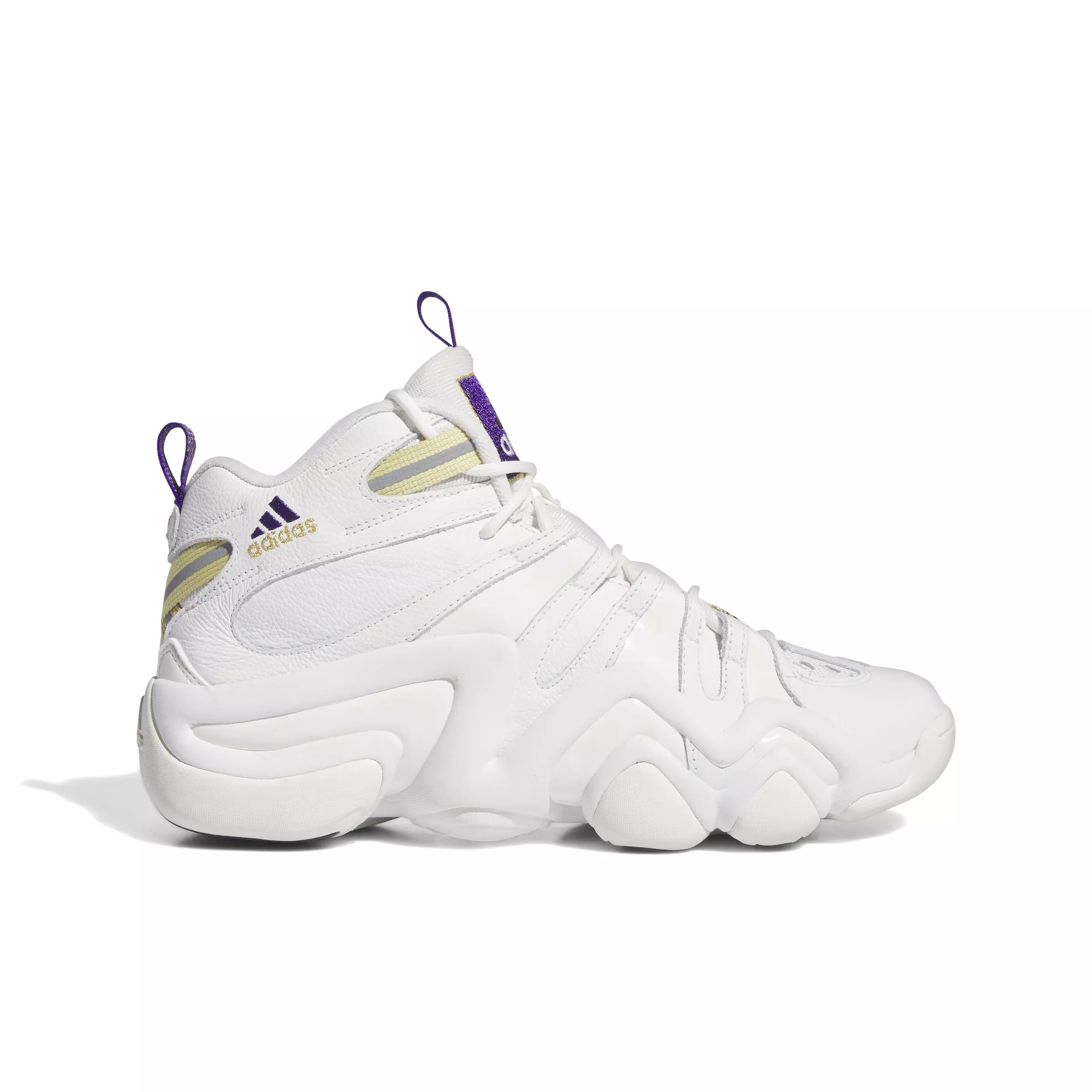 adidas Crazy 8 "Core White/Off White/Collegiate Purple" Unisex Shoe - WHITE/OFF WHITE/PURPLE