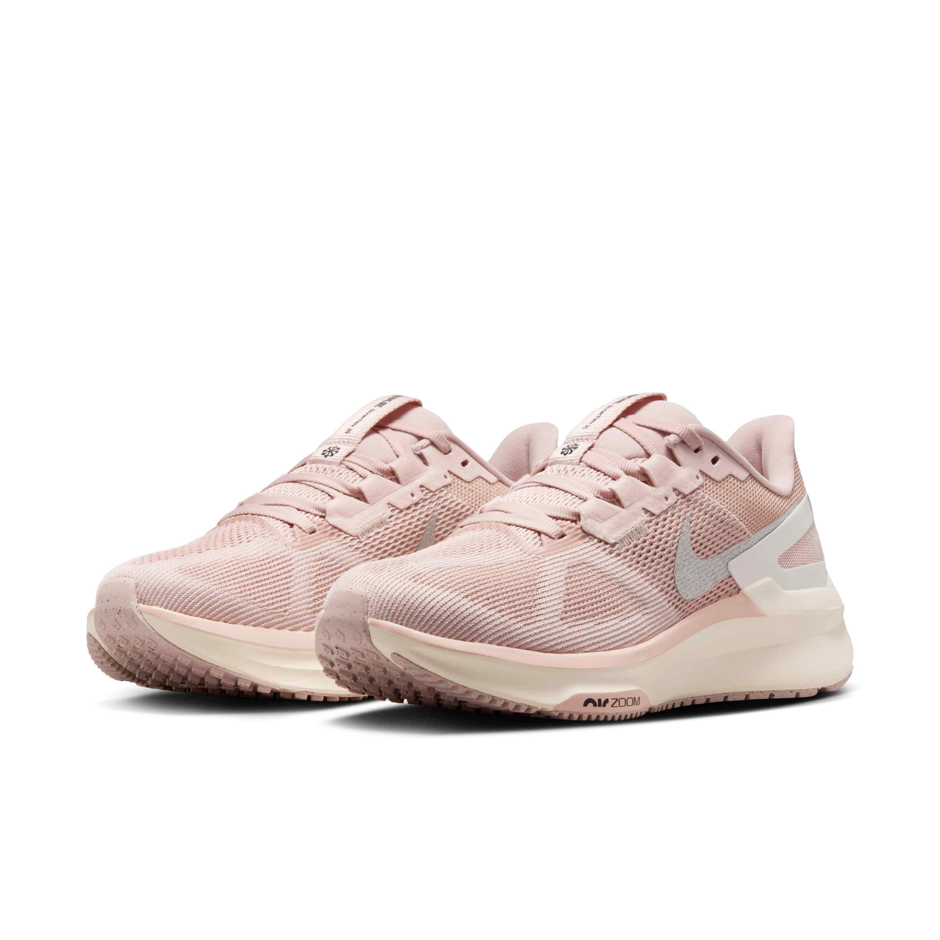 Nike Structure 25 "Pink Oxford/Pale Ivory/Platinum Violet/Anthracite" Women's Running Shoe - PINK/IVORY/VIOLET/ANTHRACITE Thumbnail View 3