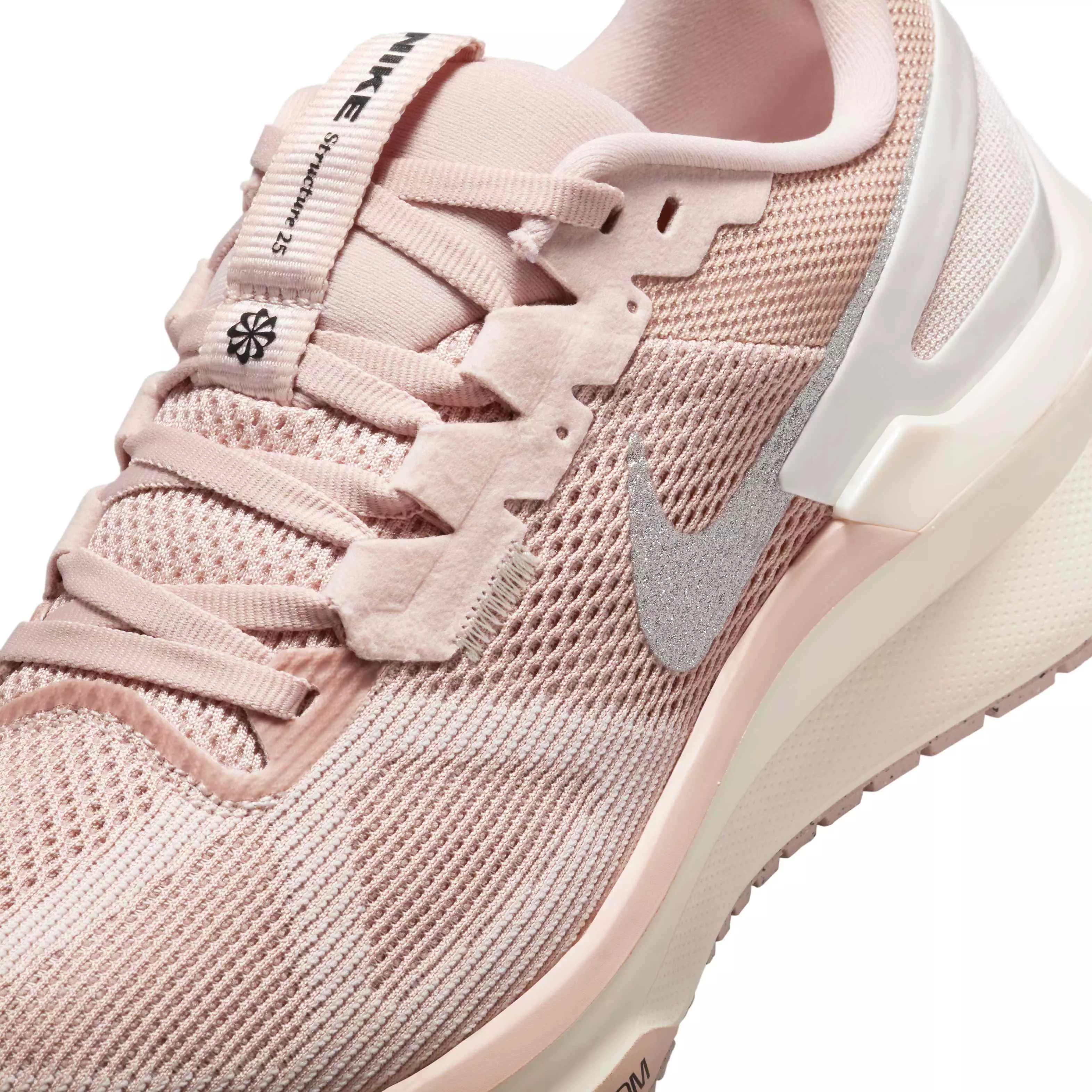 Nike Structure 25 "Pink Oxford/Pale Ivory/Platinum Violet/Anthracite" Women's Running Shoe - PINK/IVORY/VIOLET/ANTHRACITE