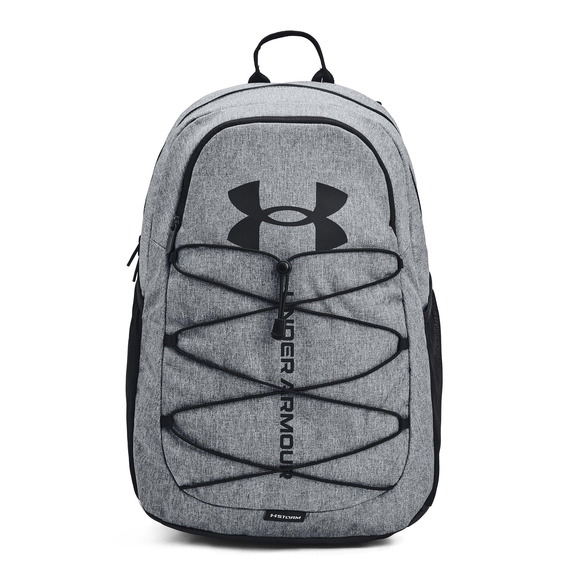 Under Armour Hustle Sport Backpack - Black/Orange - GREY/BLACK Thumbnail View 1