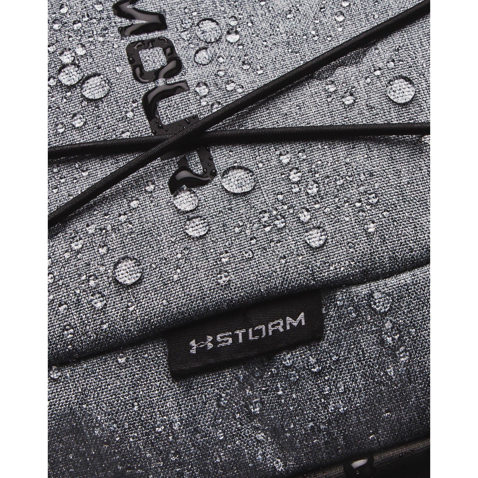 Under Armour Hustle Sport Backpack - Black/Orange - GREY/BLACK Thumbnail View 4