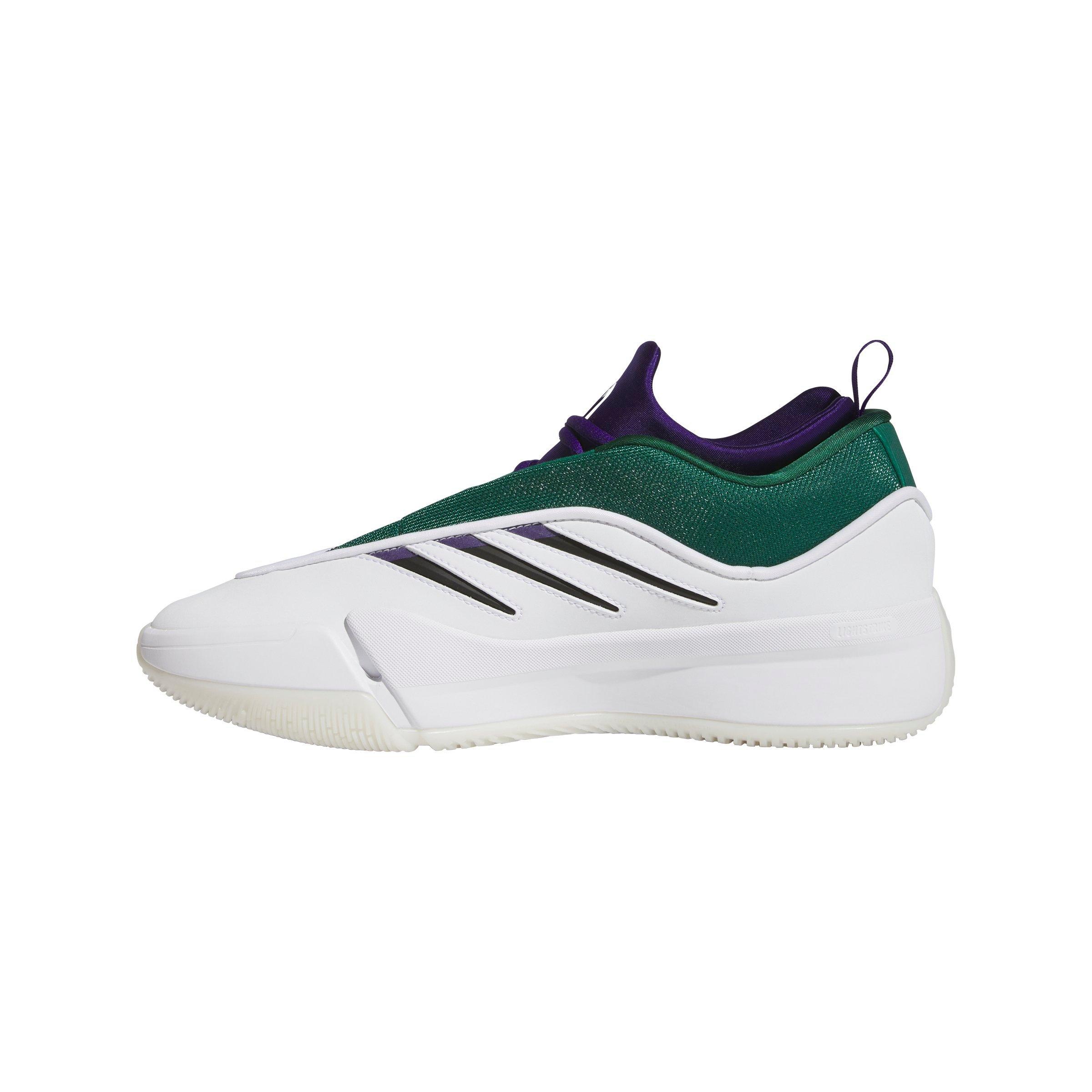 adidas Lillard Dame 9 Low Trainer "Ftwr White/Core Black/Collegiate Green" Unisex Basketball Shoe - WHITE/BLACK/GREEN Thumbnail View 2