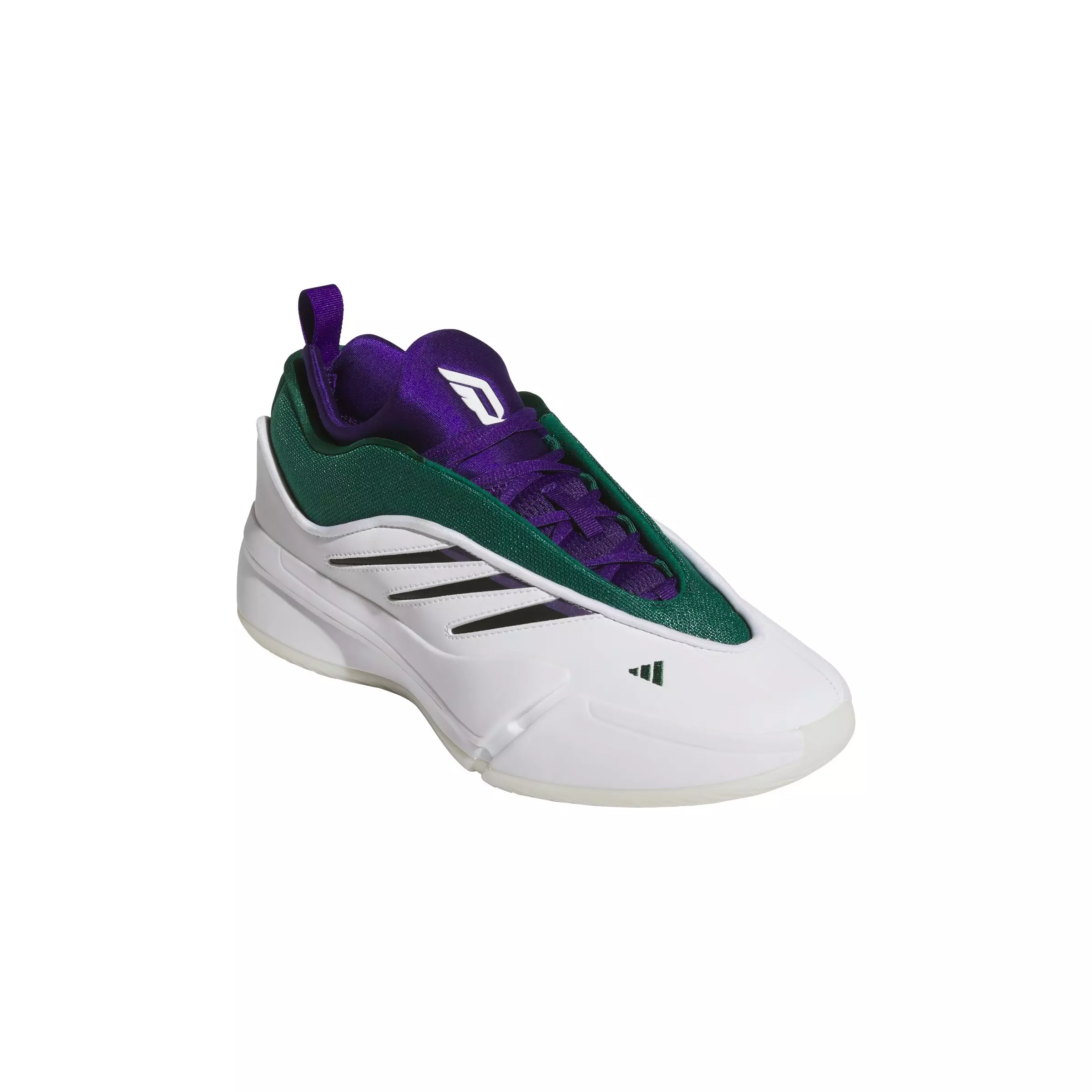 adidas Lillard Dame 9 Low Trainer "Ftwr White/Core Black/Collegiate Green" Unisex Basketball Shoe - WHITE/BLACK/GREEN