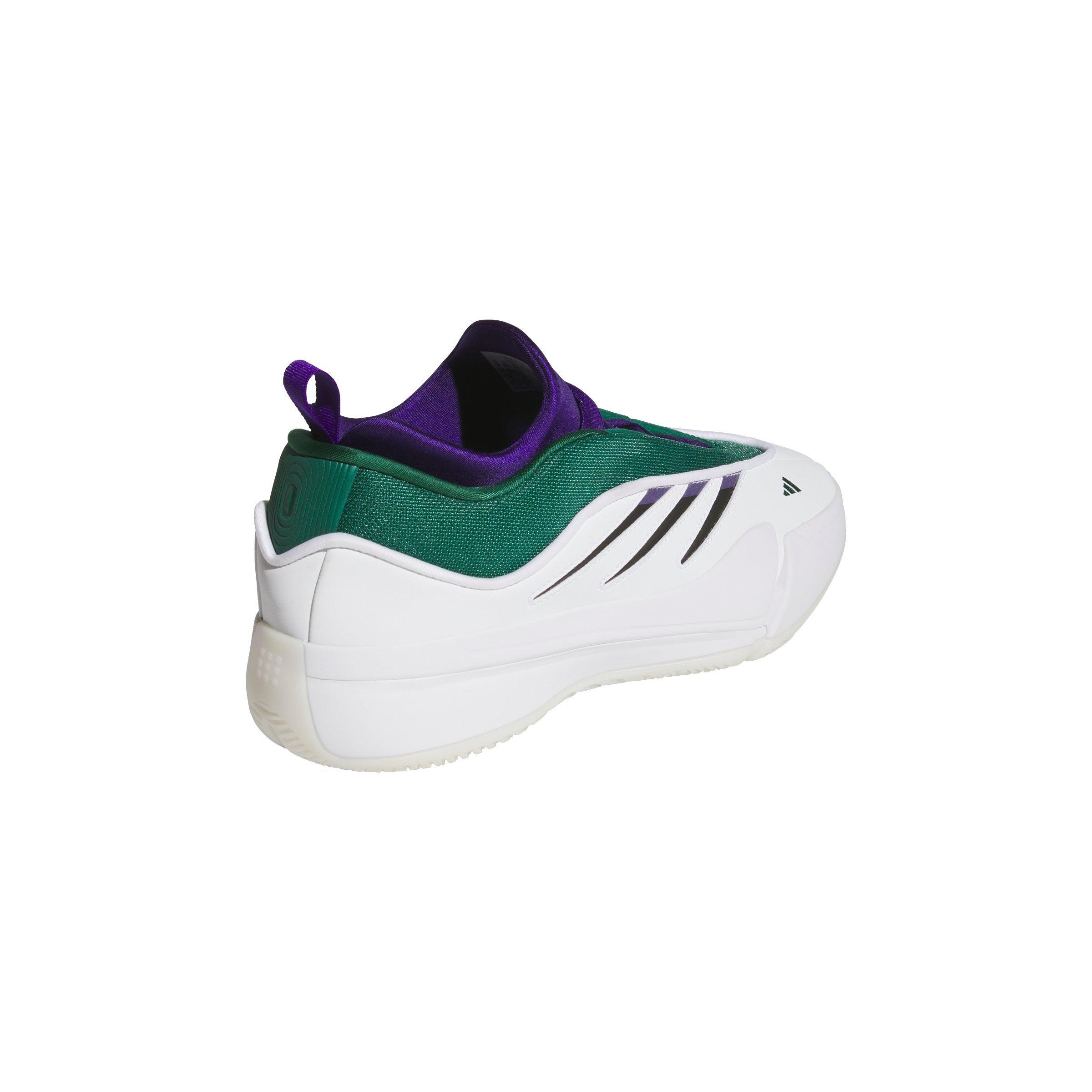 adidas Lillard Dame 9 Low Trainer "Ftwr White/Core Black/Collegiate Green" Unisex Basketball Shoe - WHITE/BLACK/GREEN Thumbnail View 4