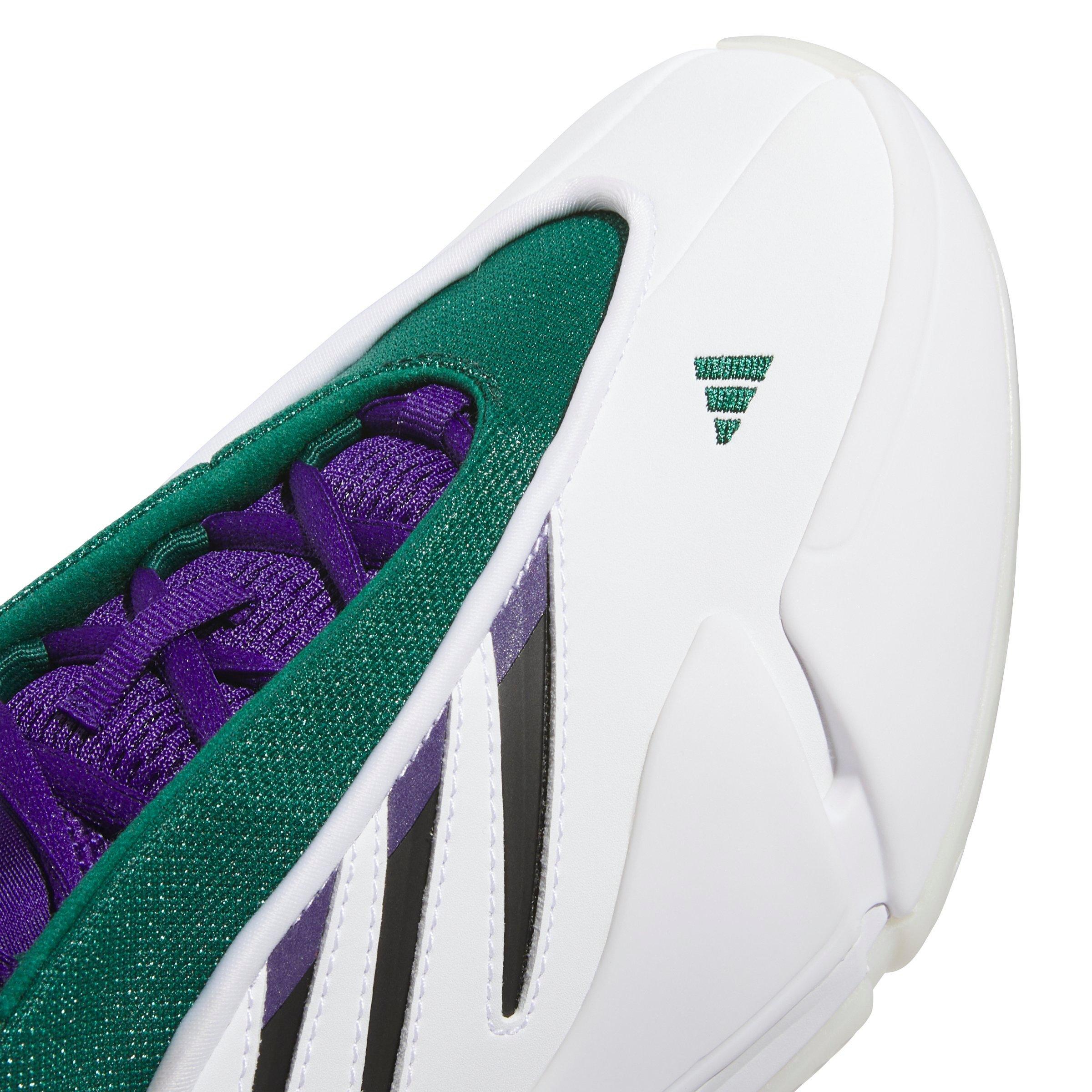 adidas Lillard Dame 9 Low Trainer "Ftwr White/Core Black/Collegiate Green" Unisex Basketball Shoe - WHITE/BLACK/GREEN Thumbnail View 5