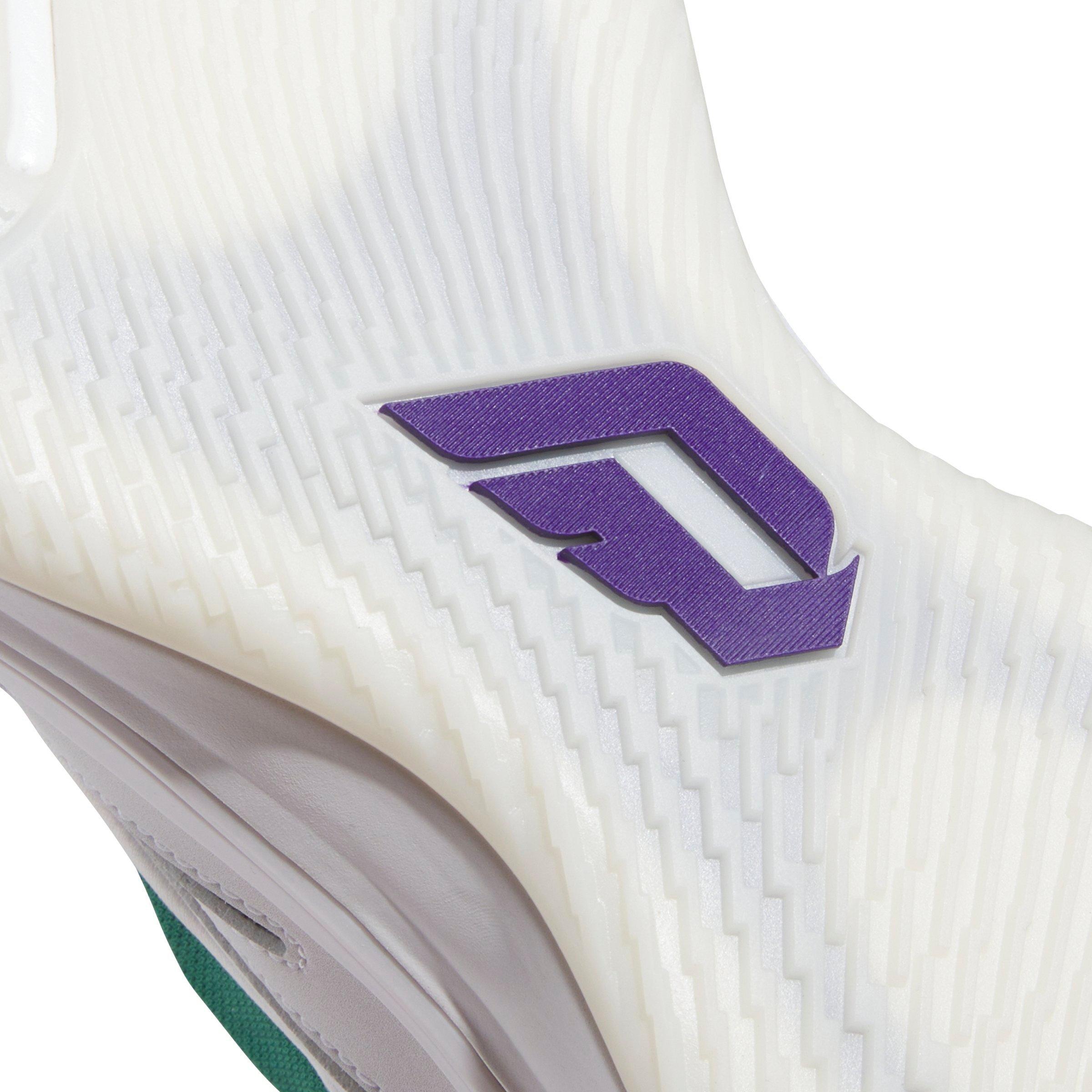 adidas Lillard Dame 9 Low Trainer "Ftwr White/Core Black/Collegiate Green" Unisex Basketball Shoe - WHITE/BLACK/GREEN Thumbnail View 6