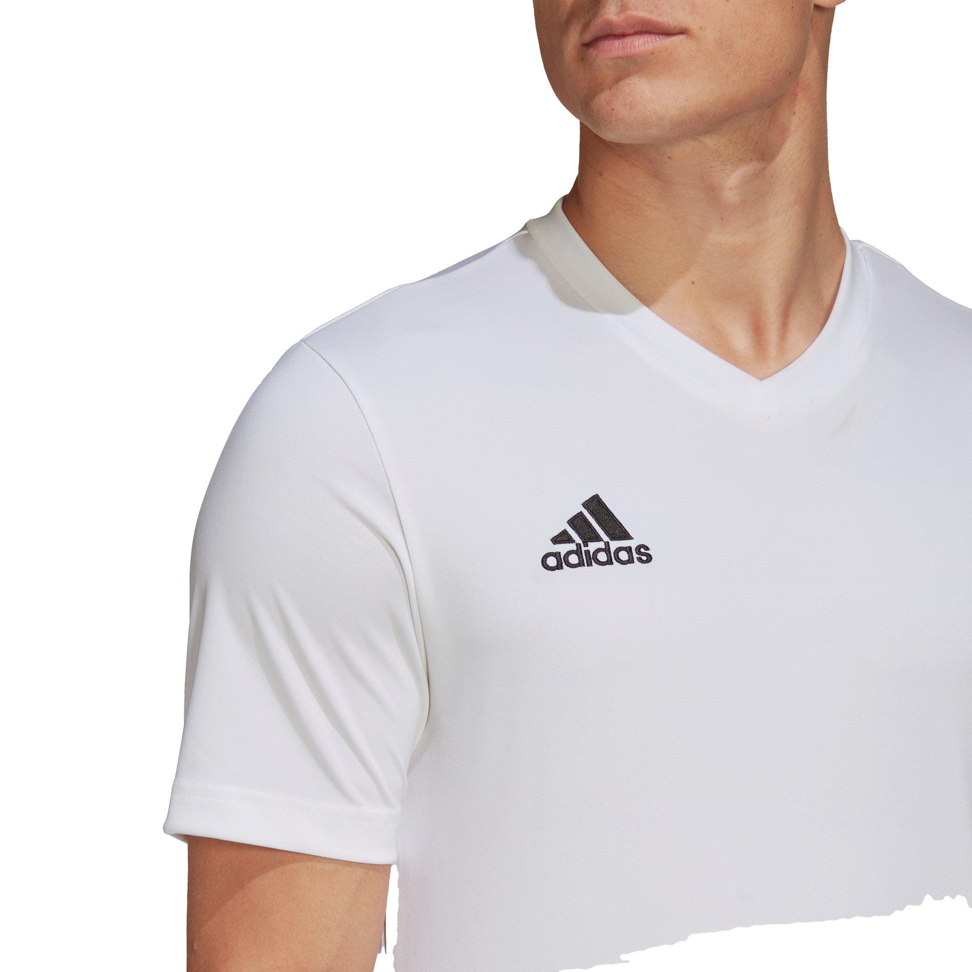adidas Men's Entrada 22 Soccer Jersey - White - WHITE Thumbnail View 3