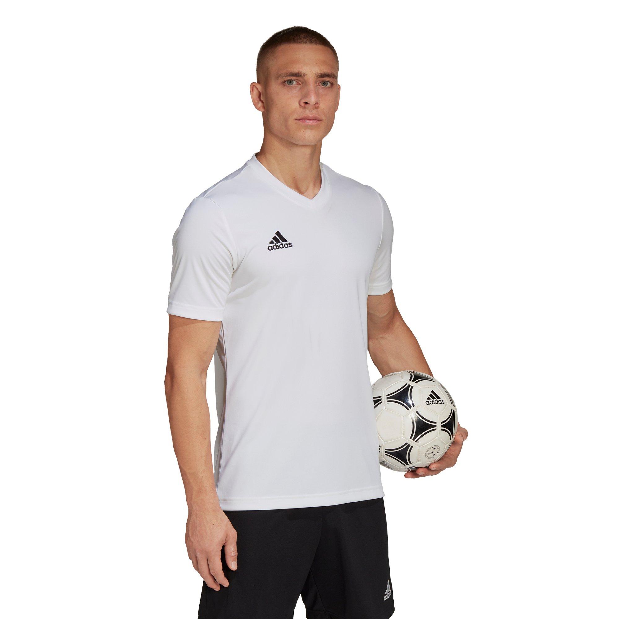 adidas Men's Entrada 22 Soccer Jersey - White - WHITE Thumbnail View 5
