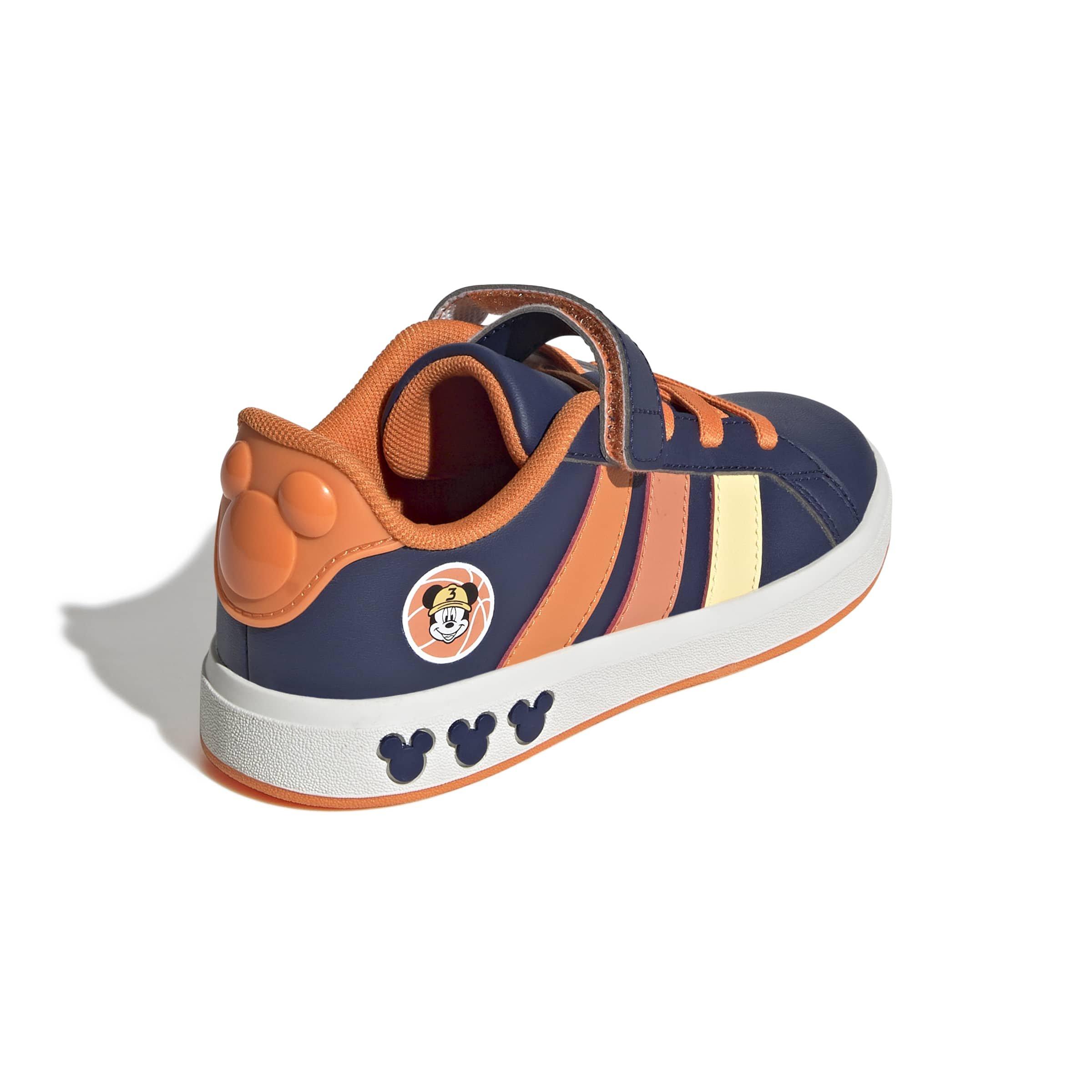 adidas Disney Mickey Mouse Grand Court Preschool Boys' "Dark Blue/Ice Tangerine/Pure Orange" Shoe