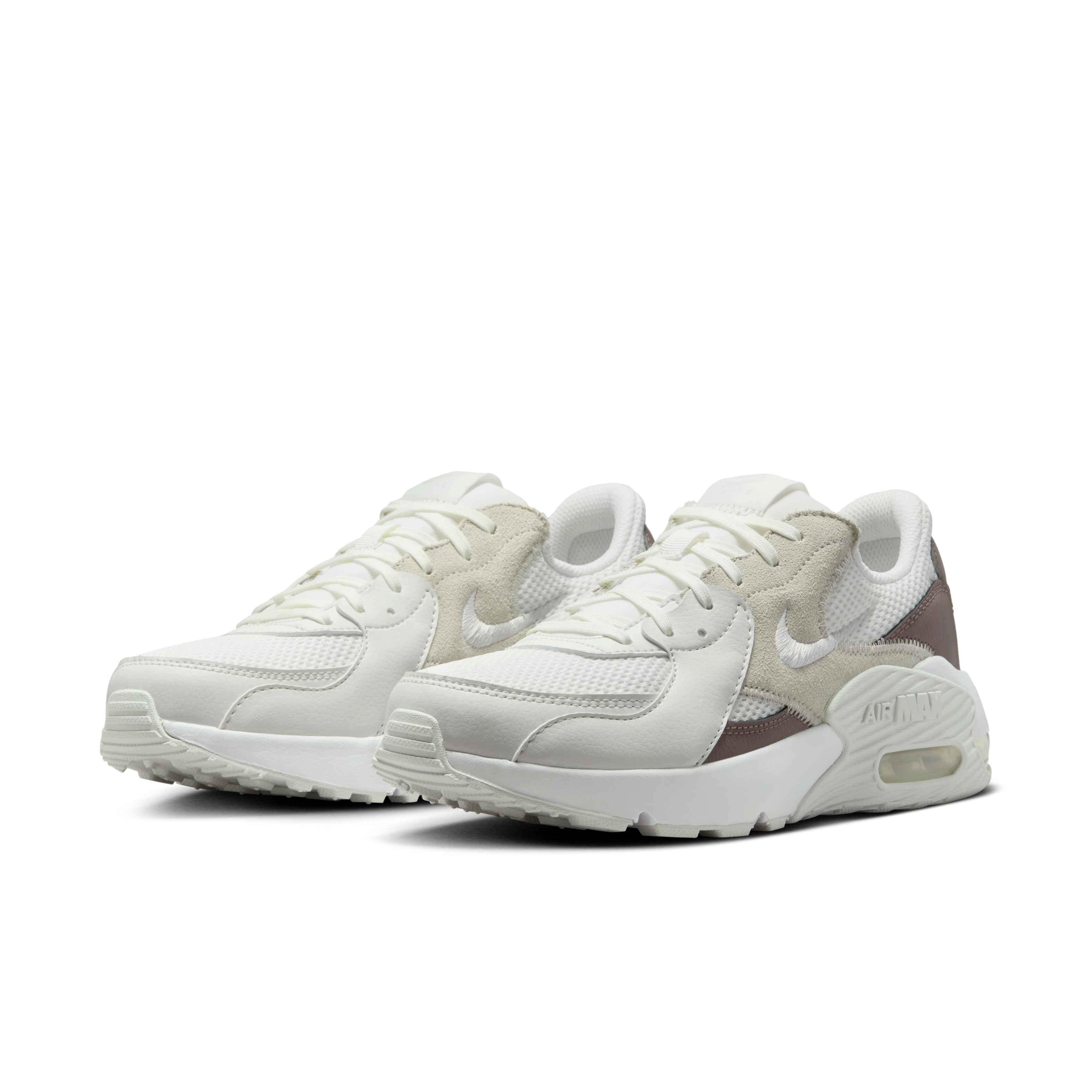 Nike Air Max Excee "Summit White/Mink Brown/White/Platinum Tint" Women's Shoe - WHITE/BROWN/WHITE/PLATINUM Thumbnail View 3