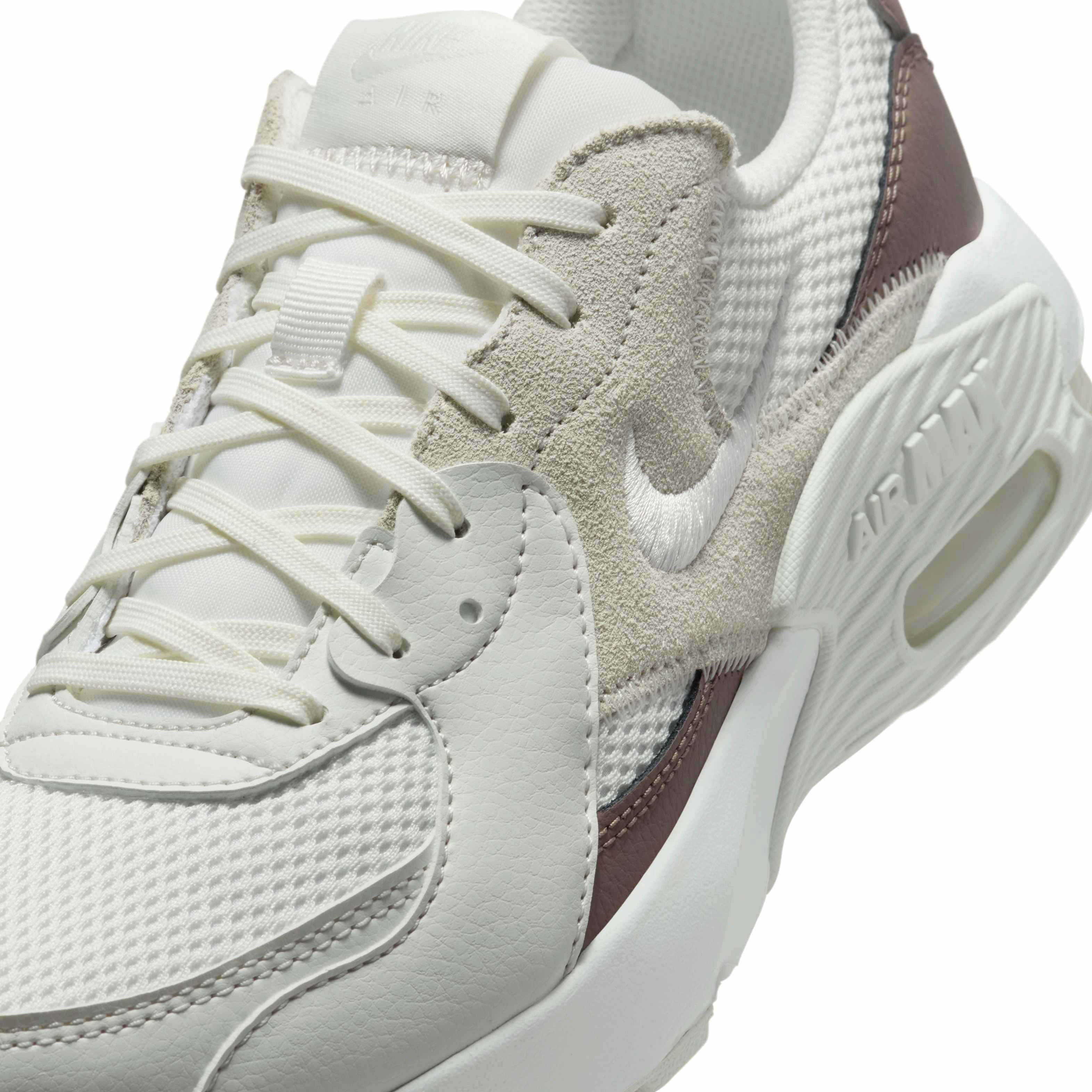 Nike Air Max Excee "Summit White/Mink Brown/White/Platinum Tint" Women's Shoe - WHITE/BROWN/WHITE/PLATINUM Thumbnail View 7