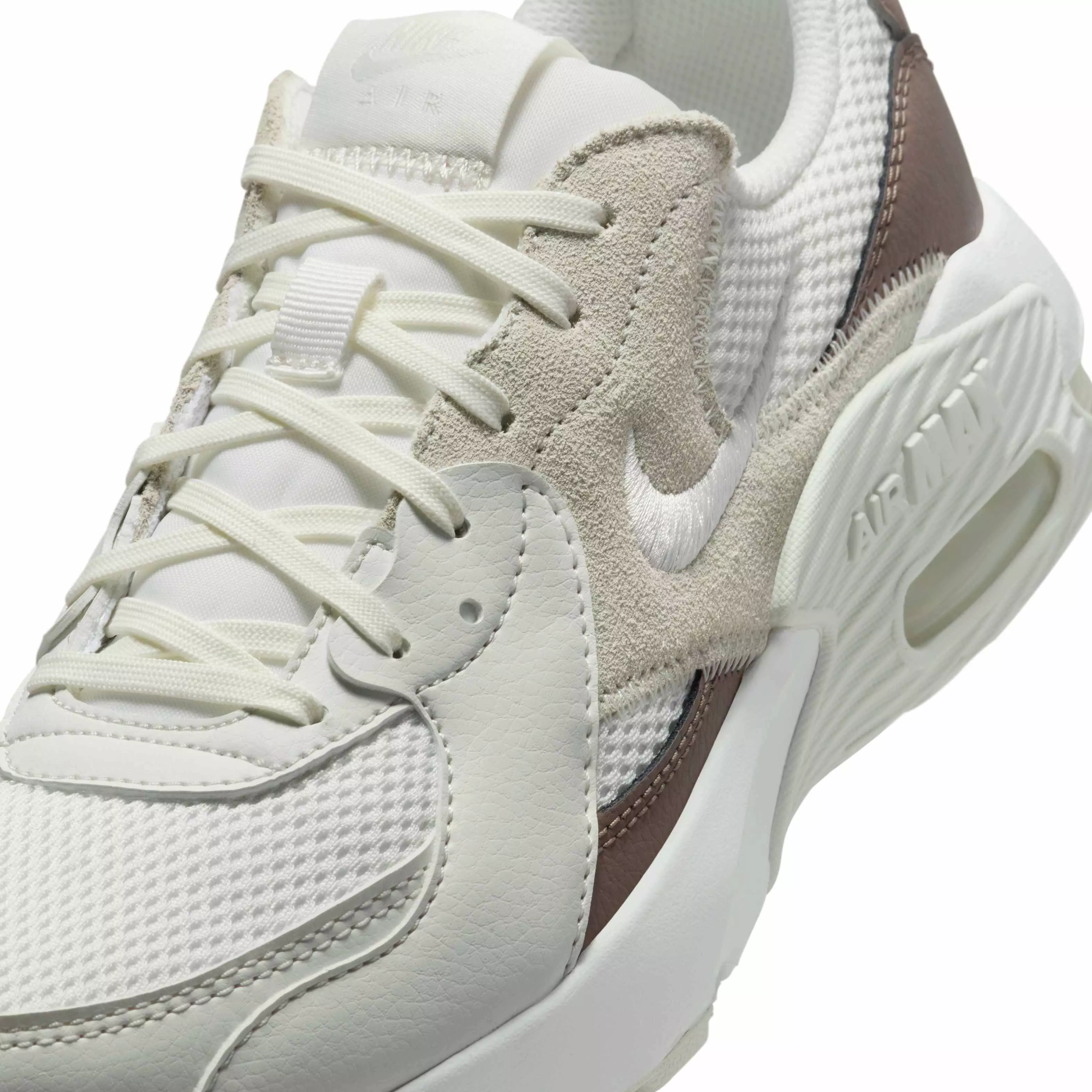 Nike Air Max Excee "Summit White/Mink Brown/White/Platinum Tint" Women's Shoe - WHITE/BROWN/WHITE/PLATINUM
