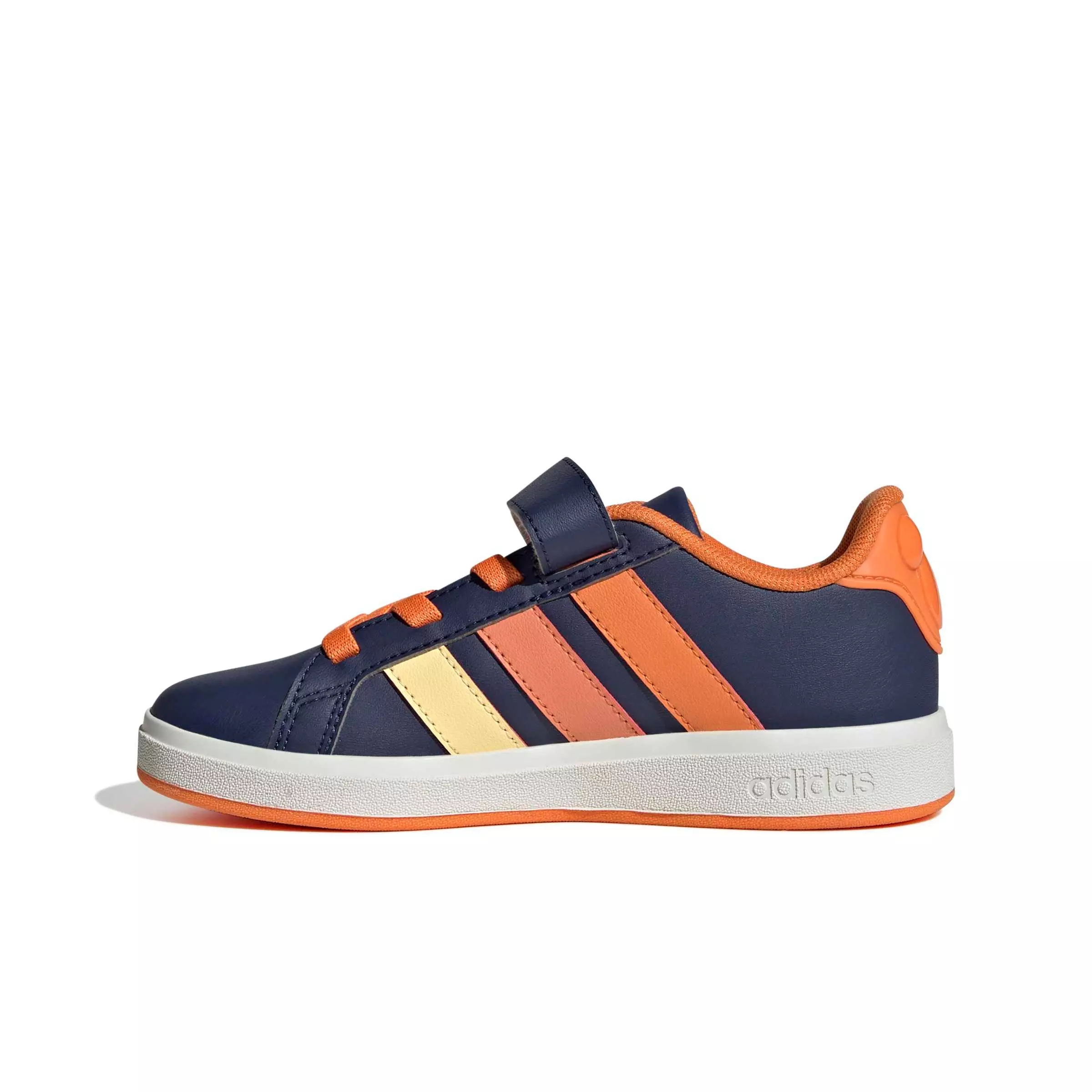 adidas Disney Mickey Mouse Grand Court "Dark Blue/Ice Tangerine/Pure Orange" Grade School Boys' Shoe - DK BLUE/TANGERINE/ORANGE