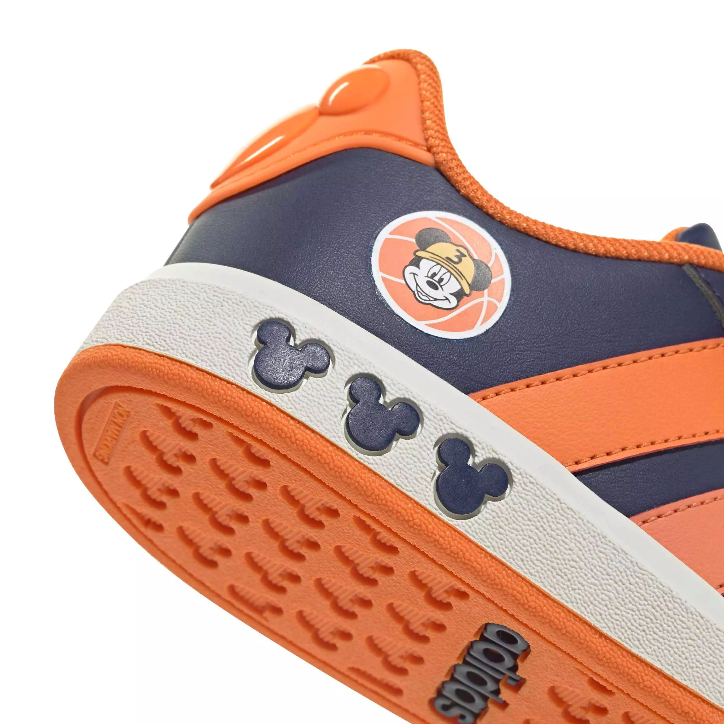 adidas Disney Mickey Mouse Grand Court "Dark Blue/Ice Tangerine/Pure Orange" Grade School Boys' Shoe - DK BLUE/TANGERINE/ORANGE