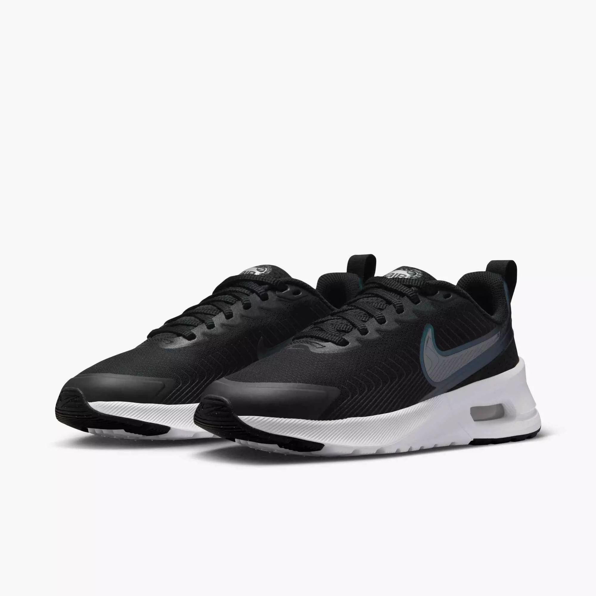 Nike Air Max Nuaxis "Black/White/Metallic Silver/Metallic Dark Grey" Women's Shoe - BLACK/WHITE/SILVER/DK GREY