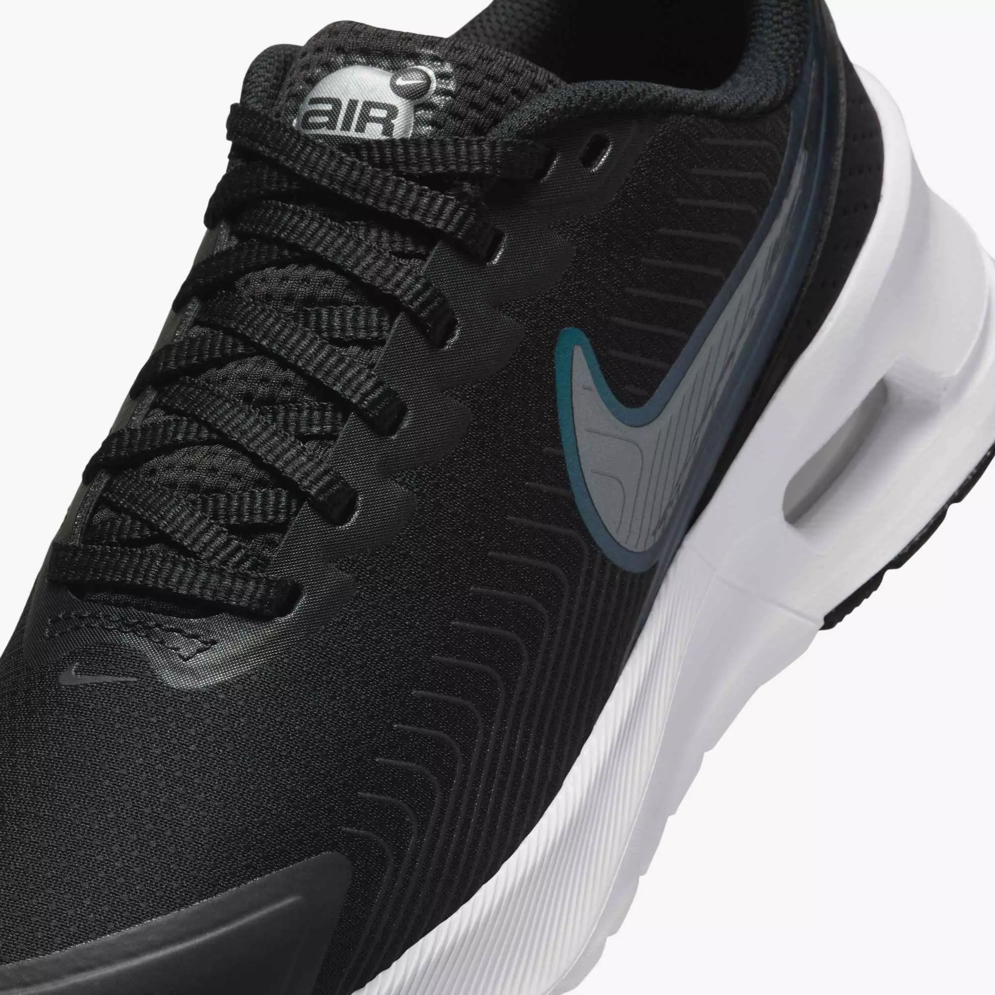Nike Air Max Nuaxis "Black/White/Metallic Silver/Metallic Dark Grey" Women's Shoe - BLACK/WHITE/SILVER/DK GREY