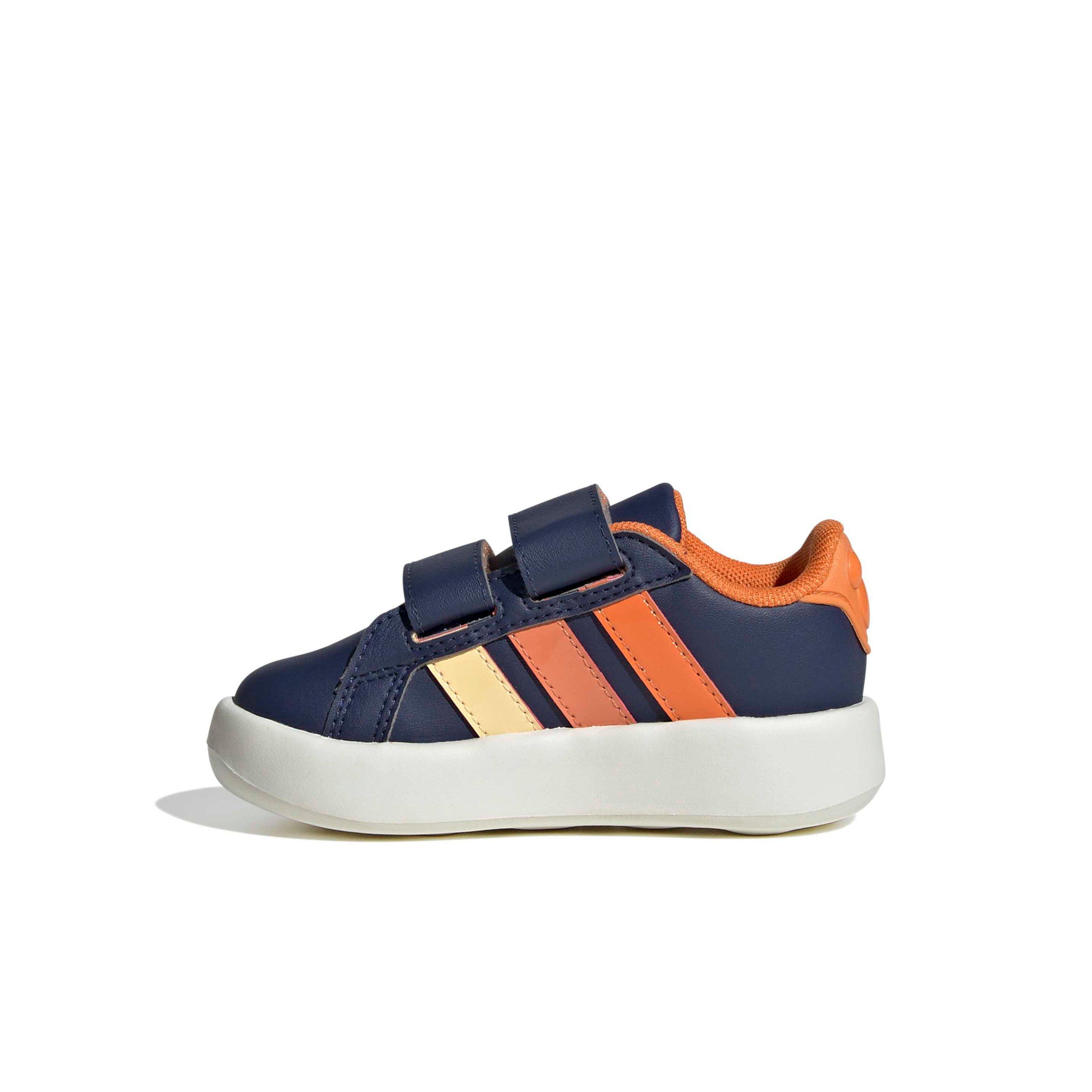 adidas x Disney Mickey Mouse Grand Court Infant Boys' "Dark Blue/Ice Tangerine/Pure Orange" Shoe