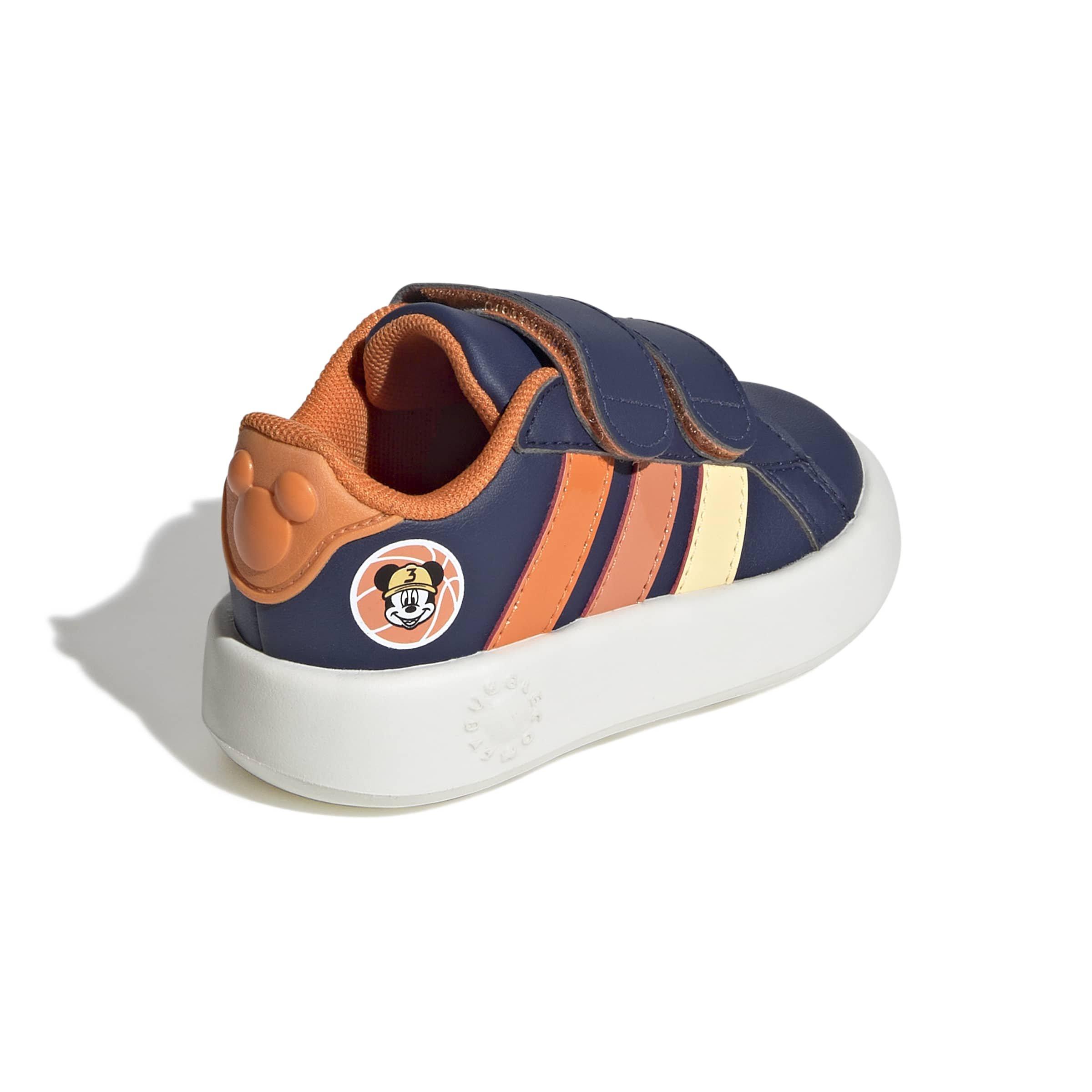 adidas x Disney Mickey Mouse Grand Court Infant Boys' "Dark Blue/Ice Tangerine/Pure Orange" Shoe