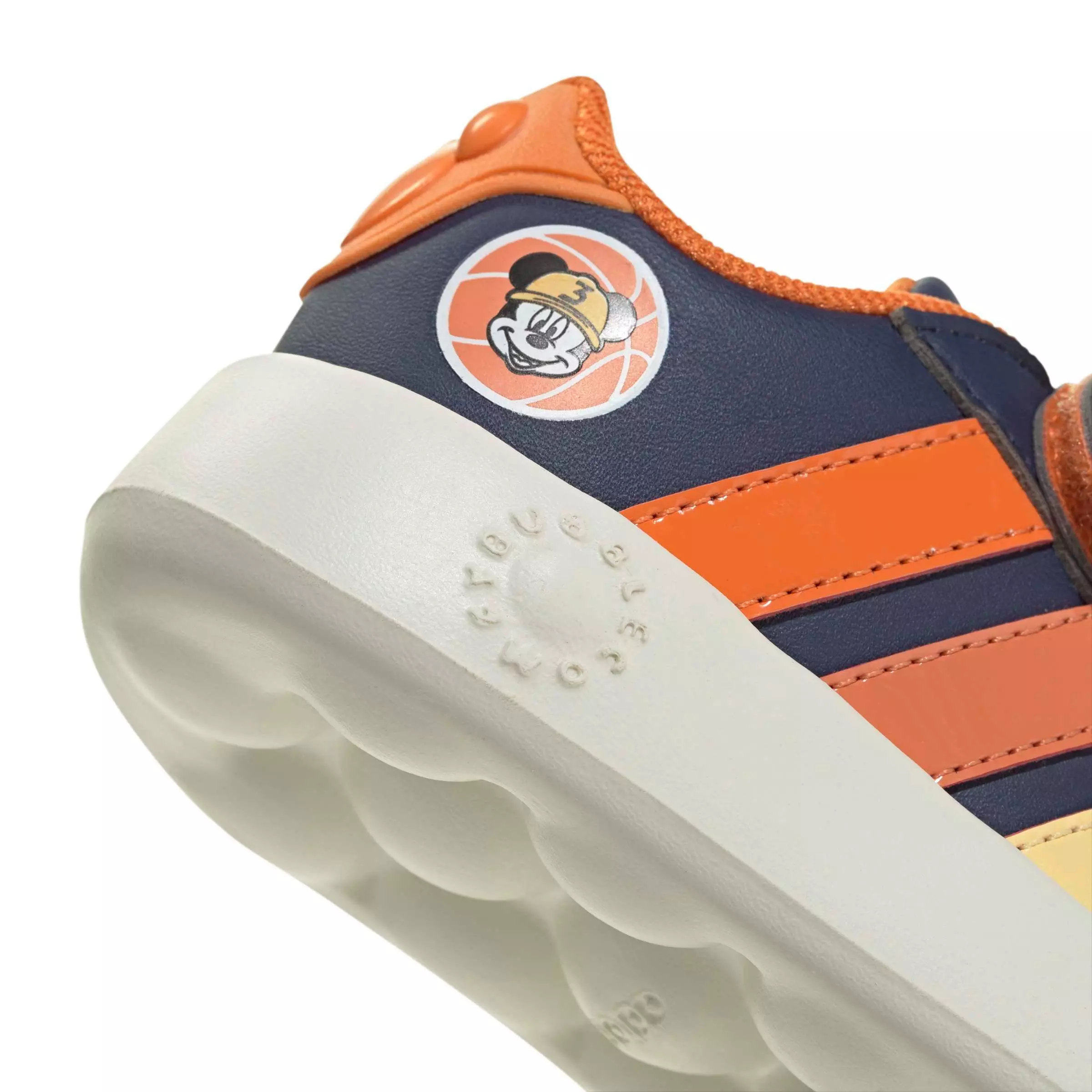adidas x Disney Mickey Mouse Grand Court "Dark Blue/Ice Tangerine/Pure Orange" Infant Boys' Shoe - DK BLUE/TANGERINE/ORANGE
