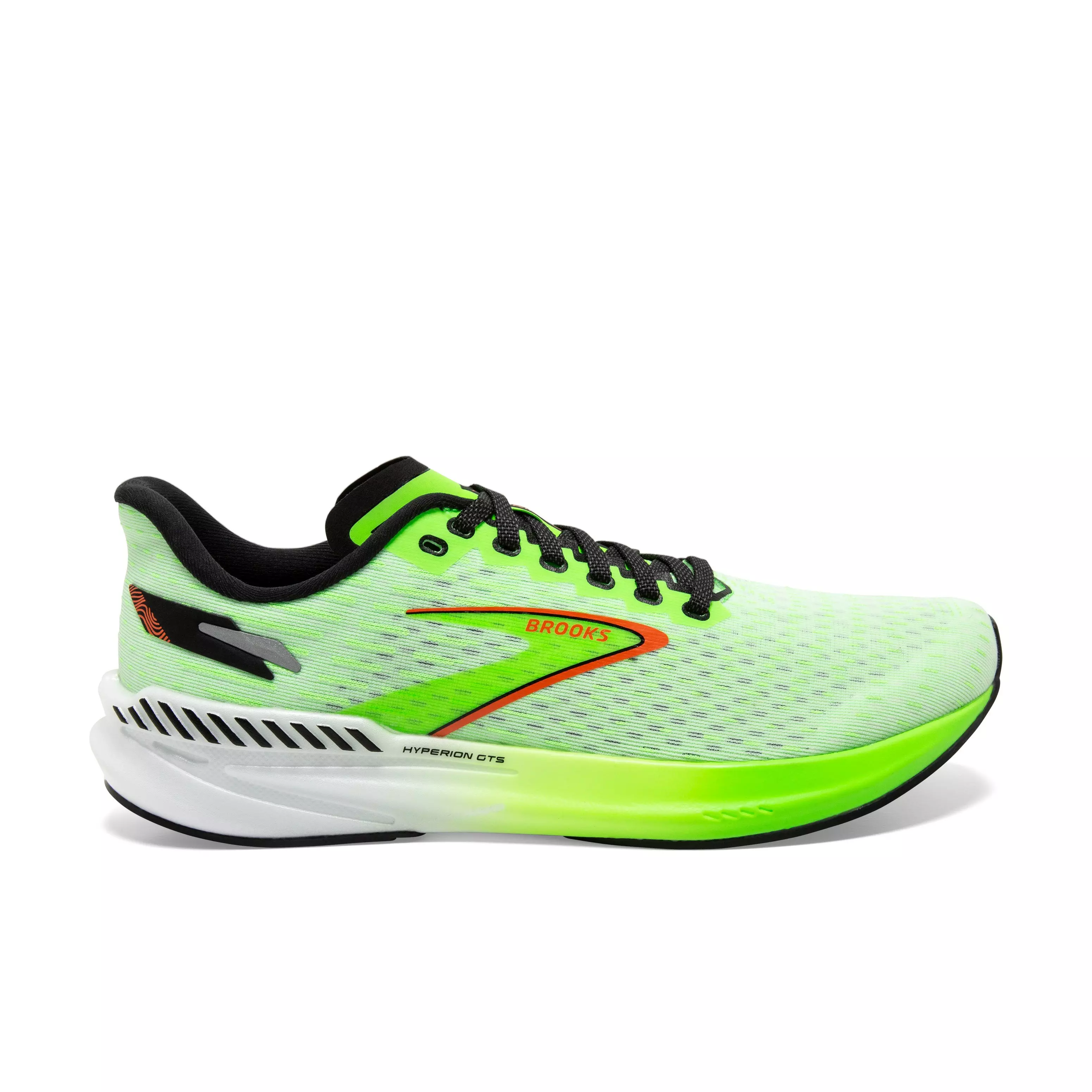 Brooks Hyperion GTS "Green Gecko/Red Orange/White" Men's Running Shoe - GREEN/RED ORANGE/WHITE