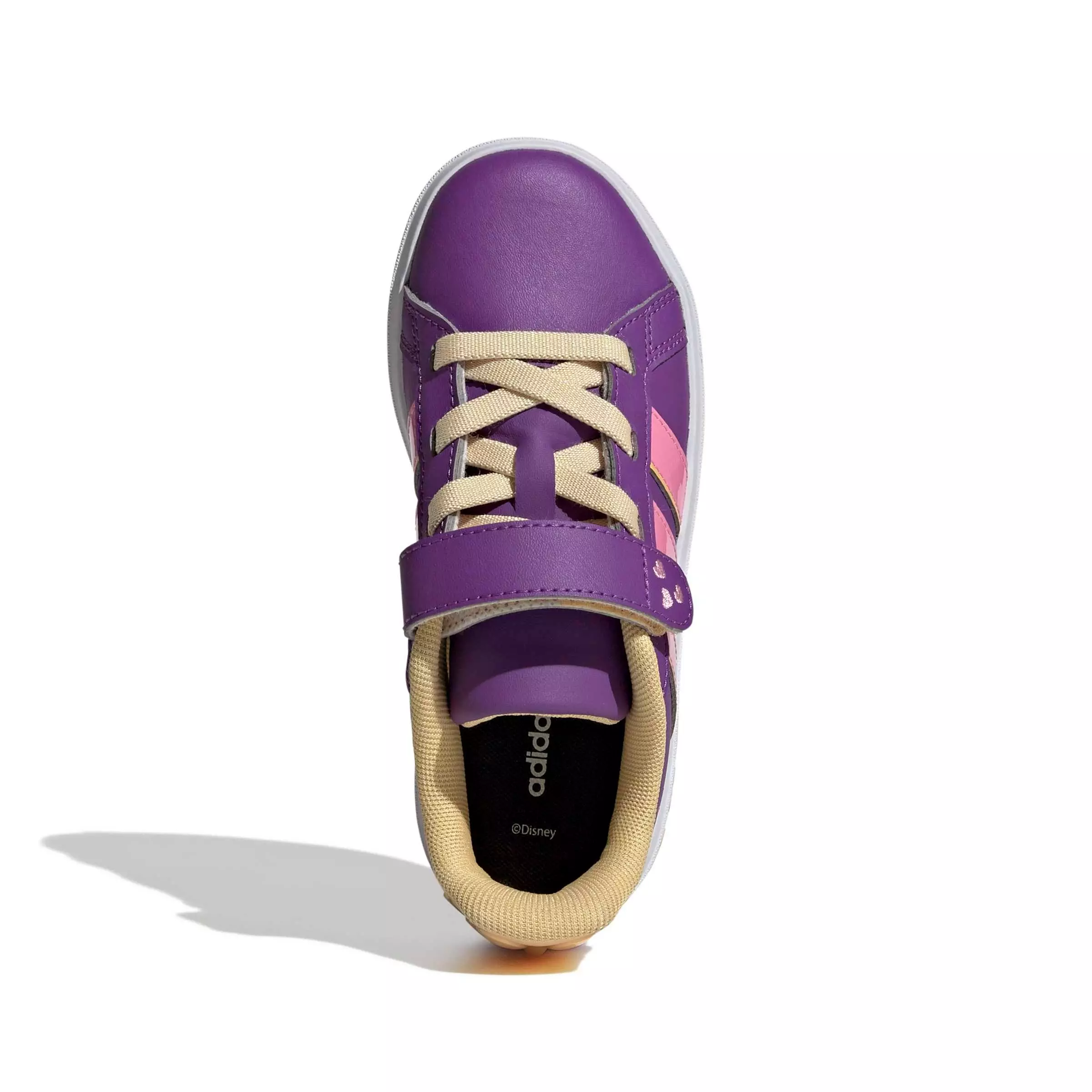 adidas Disney Minnie Mouse Grand Court "Active Purple/St Tropic Bloom/White" Preschool Girls' Shoe - PURPLE/BLOOM/WHITE